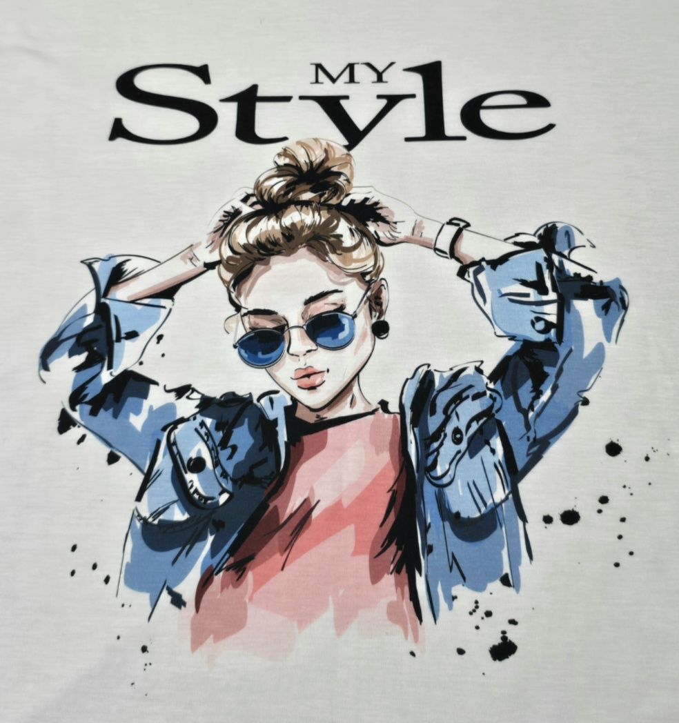 Camiseta blanca ilustración "My Style" Y2K // T-shirt blanc "My Style" avec illustration Y2K 3