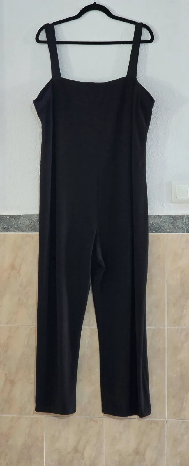 Mono largo negro de tirantes anchos T. 7XL 1