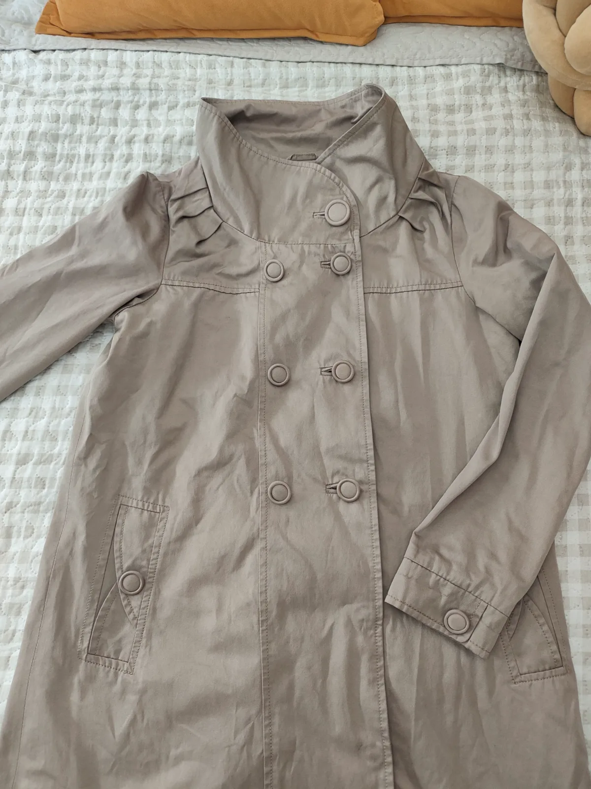 Gabardina beige talla L, 3