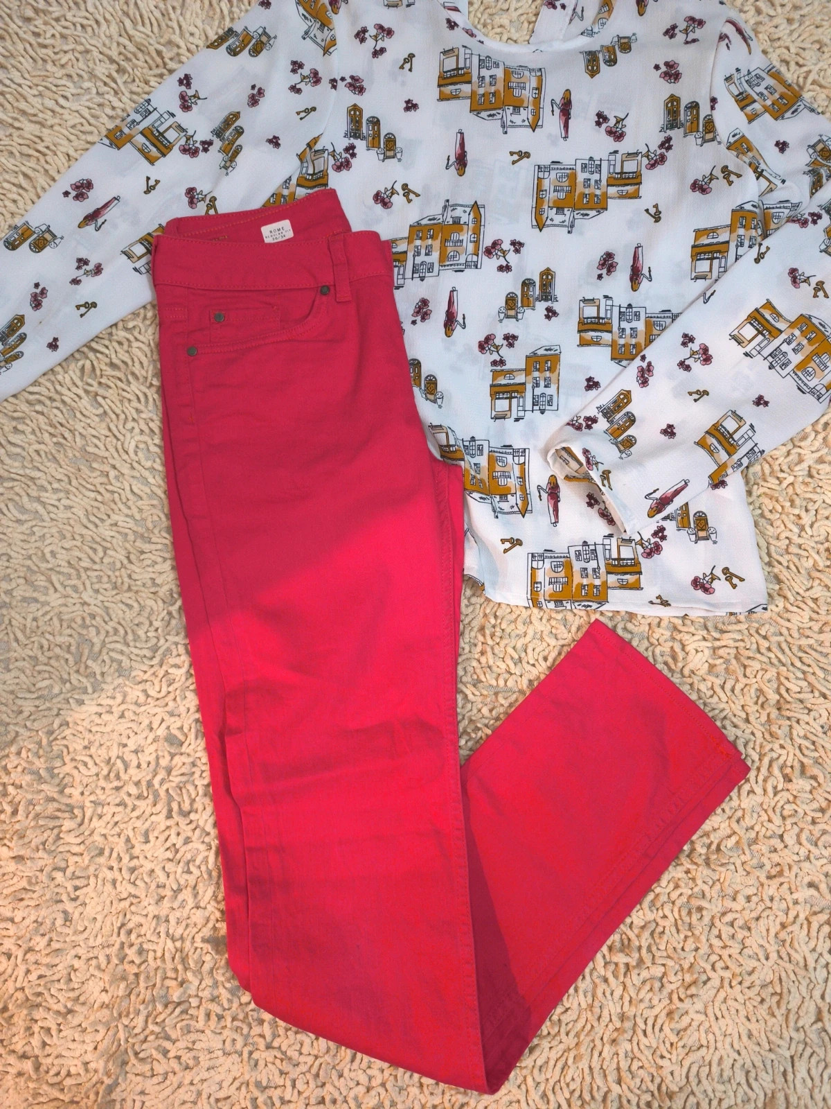 Conjunto pantalón Tommy Hilfiger + blusa Lefties, talla S 2