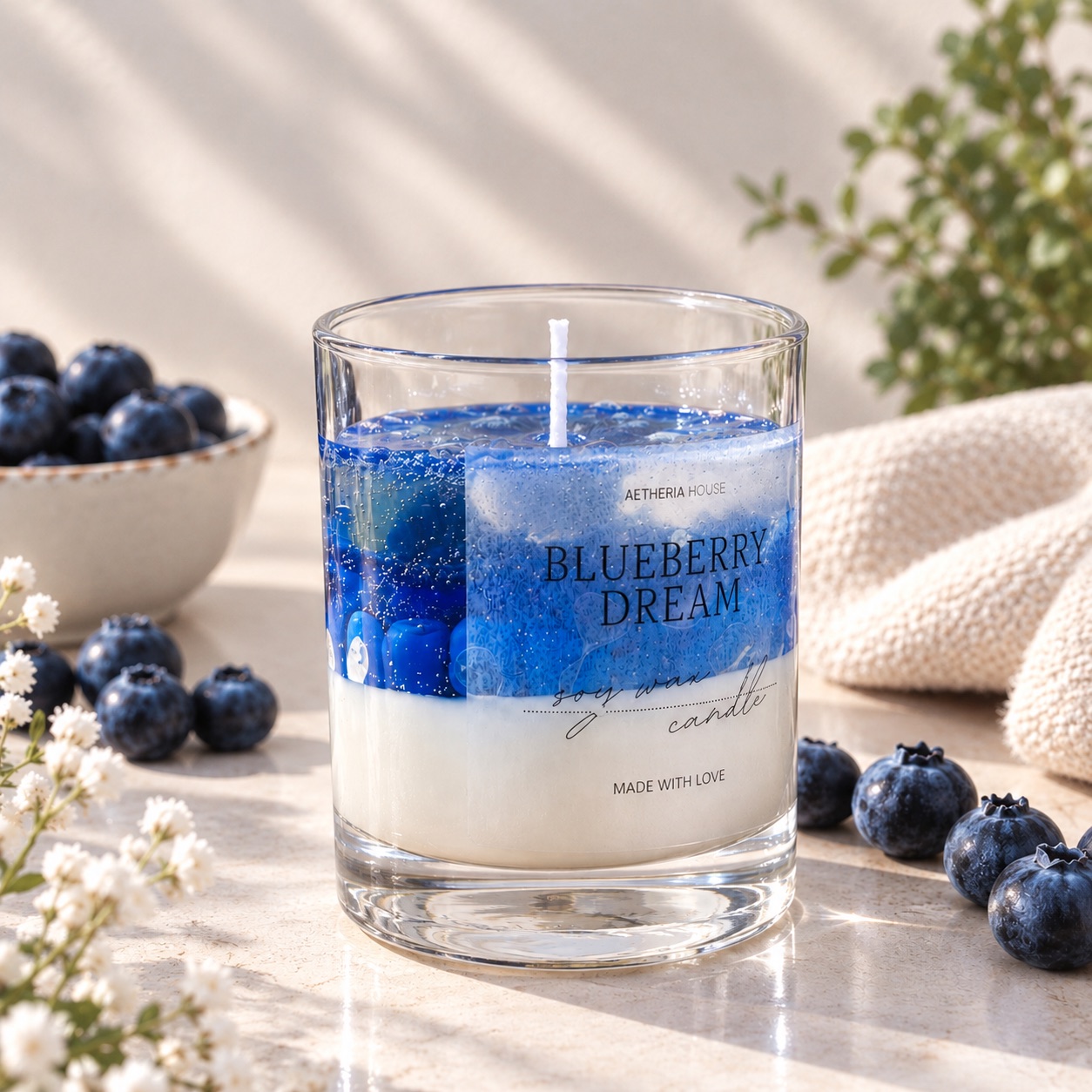 Blueberry Dream desszert szójagyertya 1