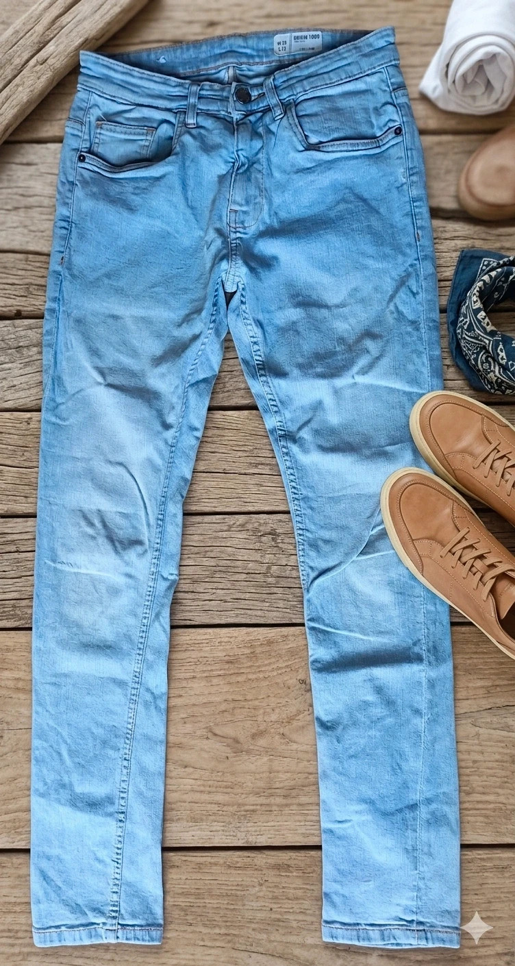 Denim 1982 Világoskék Slim-Fit Farmer 1