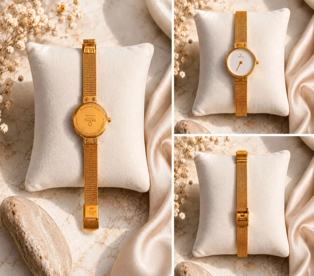 Elegáns Obaku Denmark „Spire” női karóra – Arany / Minimalista 1