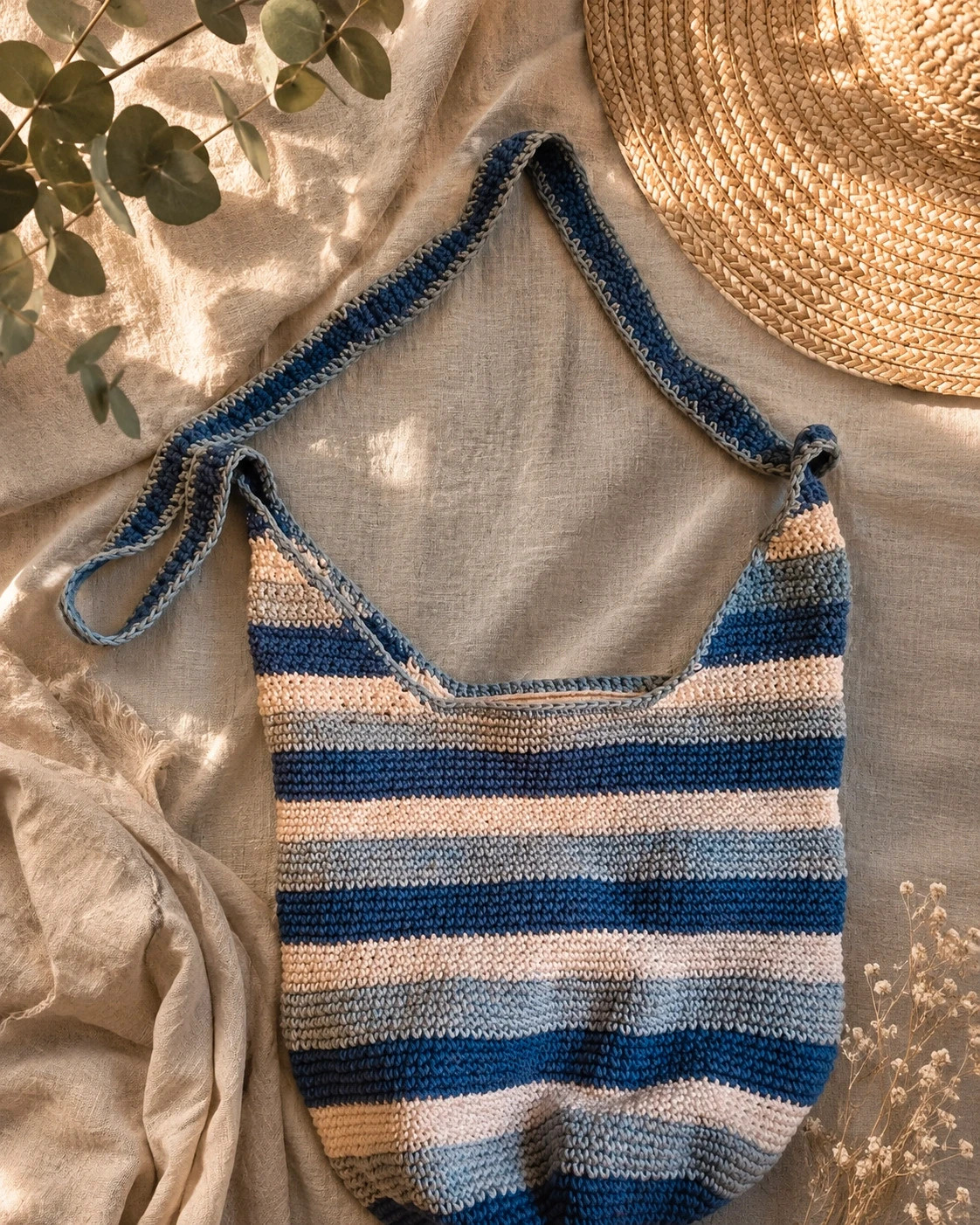 🧶 Kézzel horgolt válltáska – egyedi darab 🩵 1