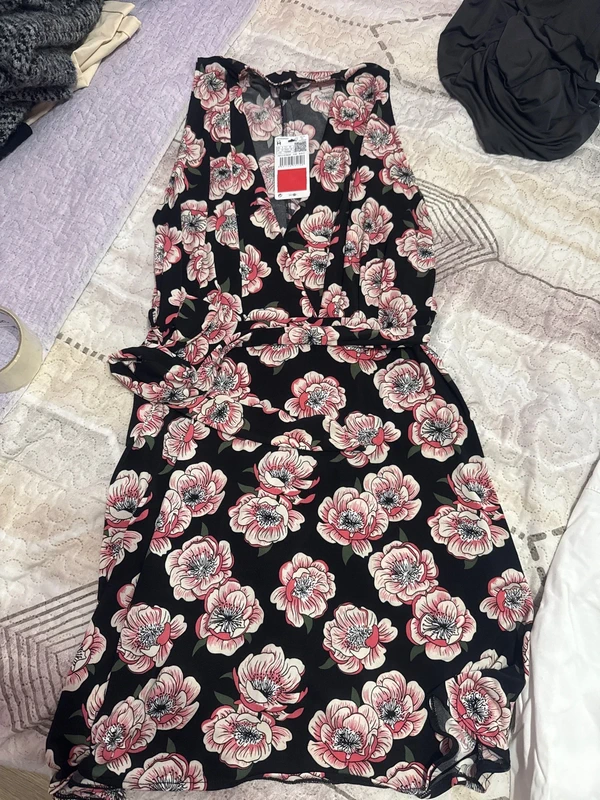 Vestido corto mango 1