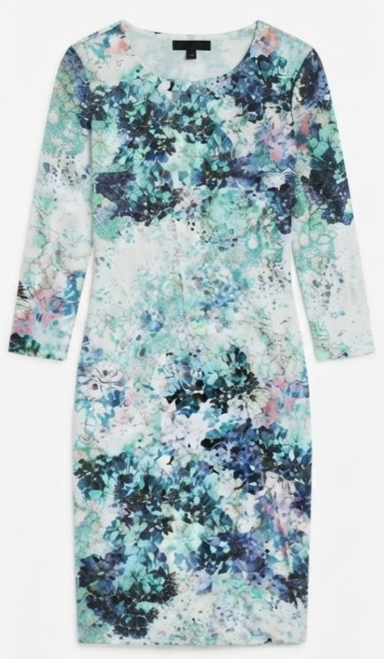 H&M kék virágmintás női ruha – S-es (165/88A) 3