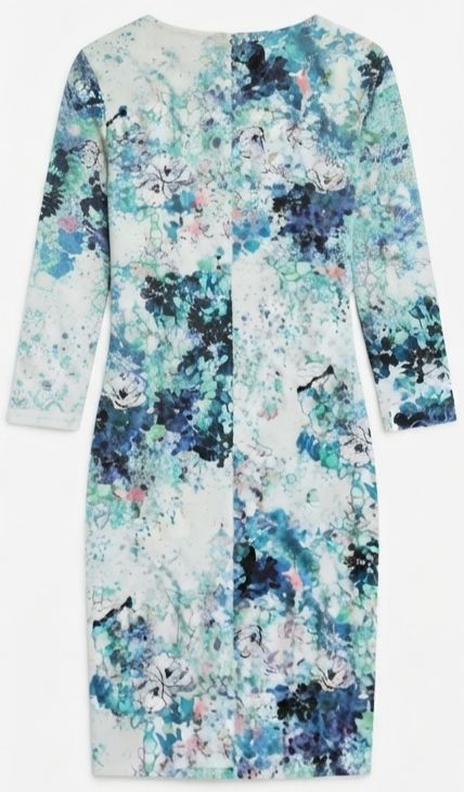 H&M kék virágmintás női ruha – S-es (165/88A) 4