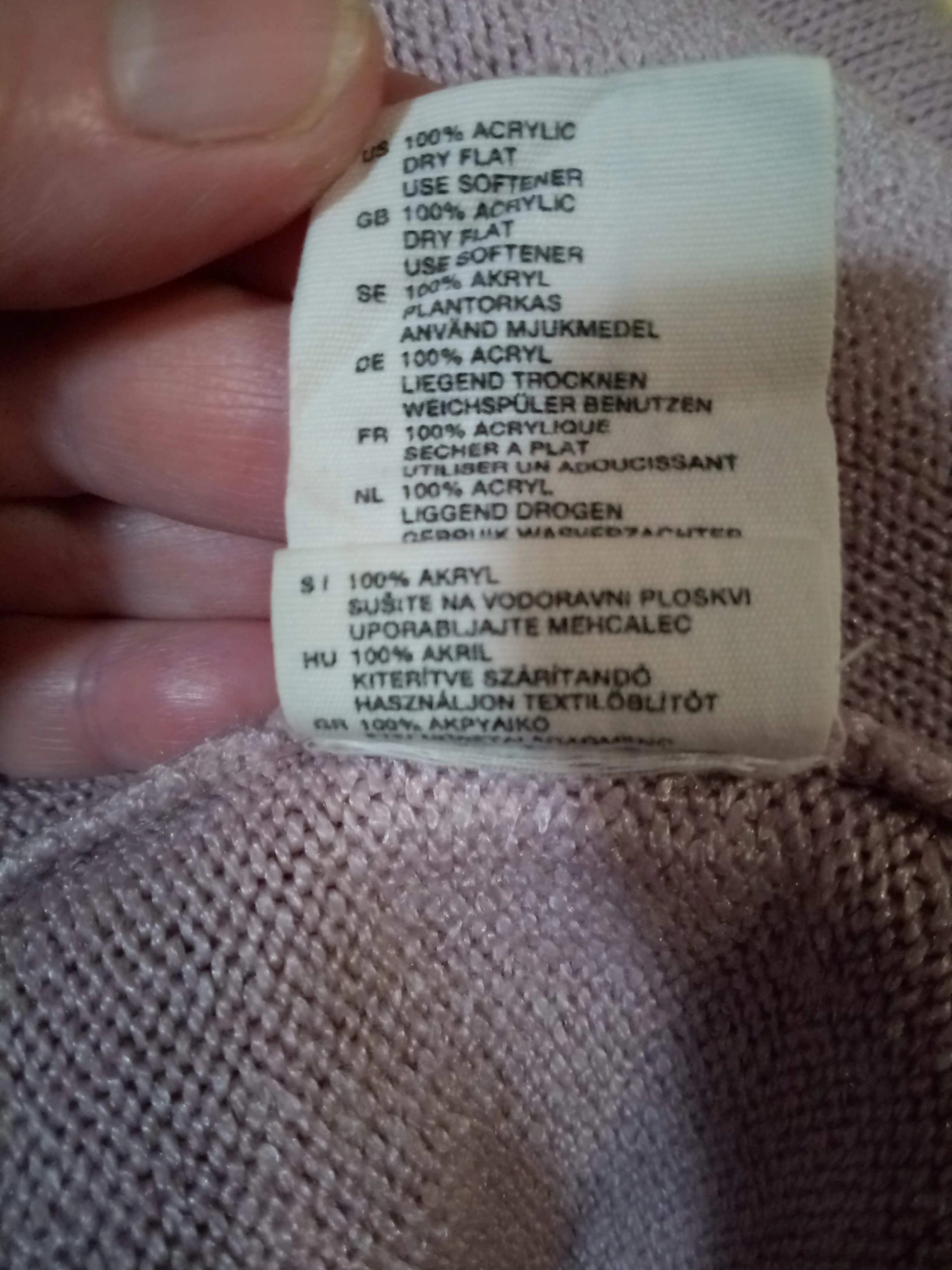 Orgonalila kámzsás kötött pulóver 4