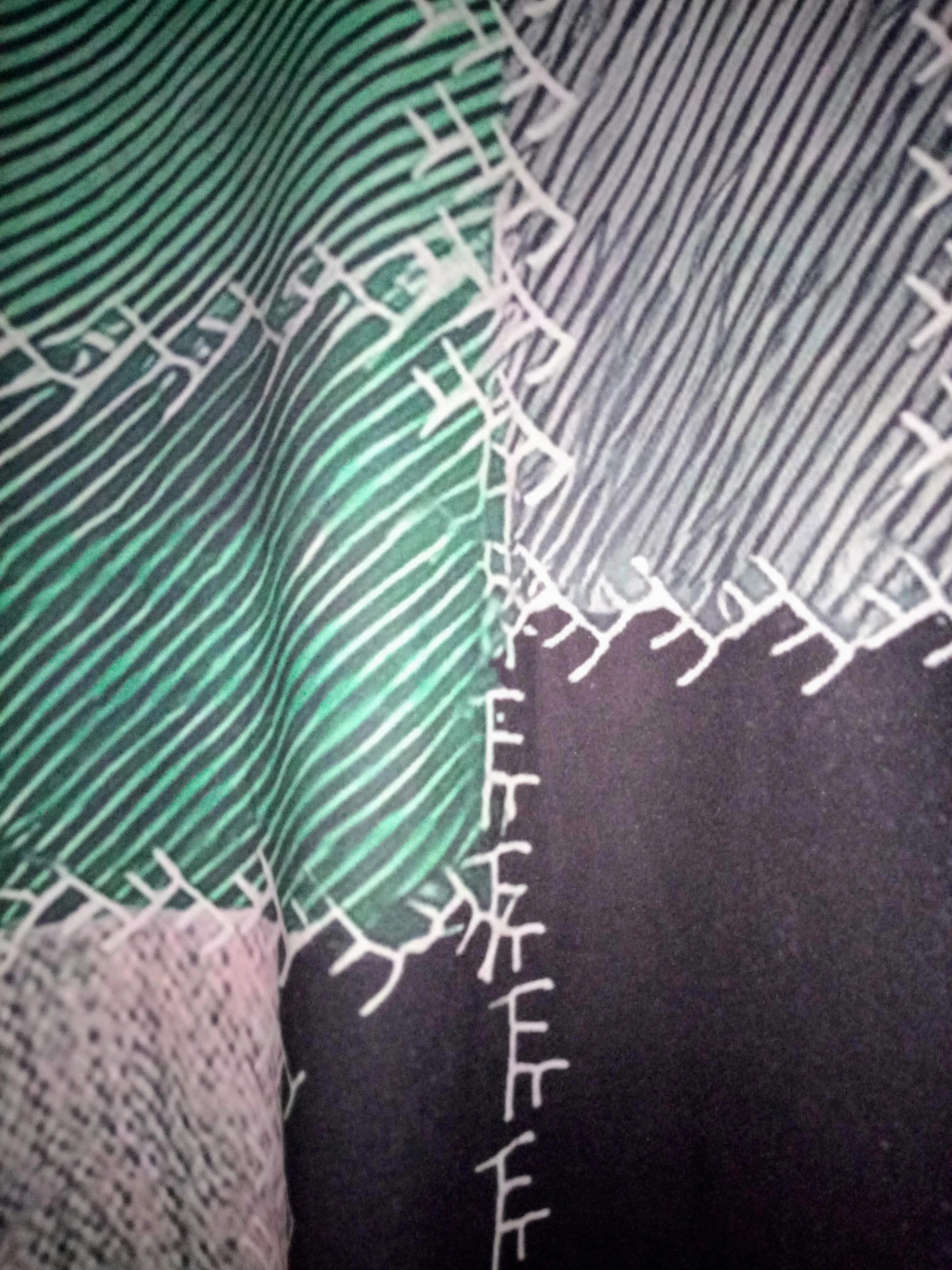 Zöld patchwork mintás ruha 3