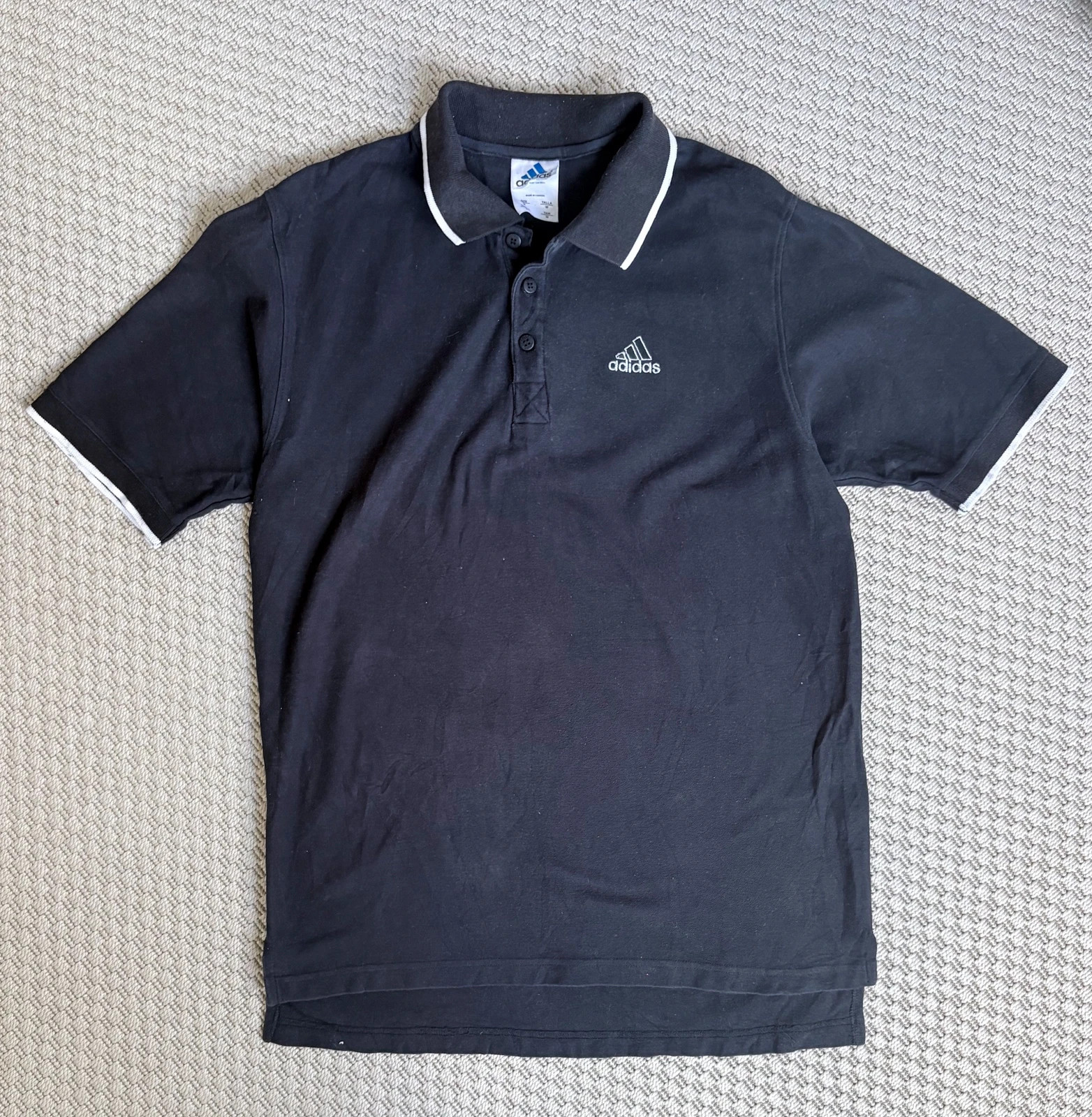 Vintage Adidas Polo Shirt Made in Canada • 100% Cotton • Minimalist • Y2K • Golf • Streetwear 1