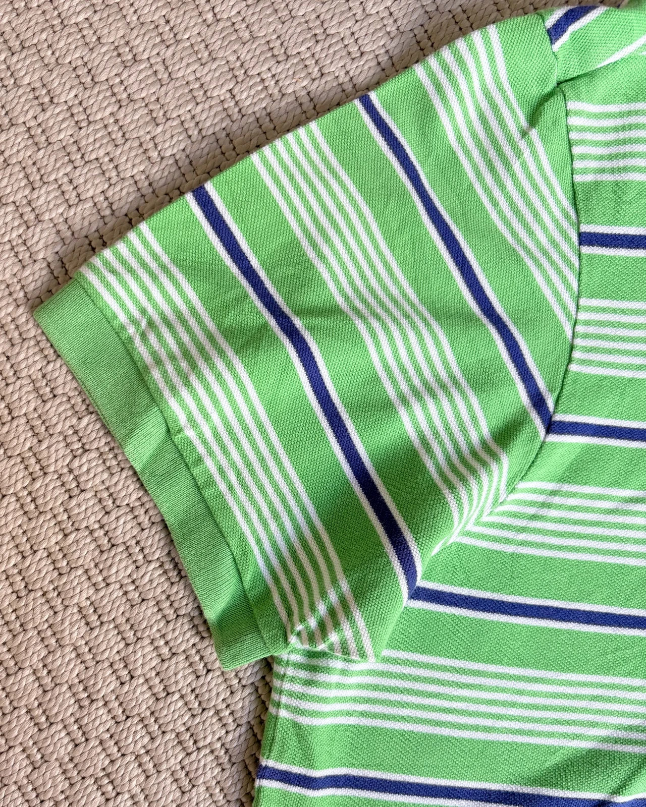 Chaps Ralph Lauren Polo Shirt XL • Preppy • Old Money • Golf • Yacht Club • Striped Green Polo 4