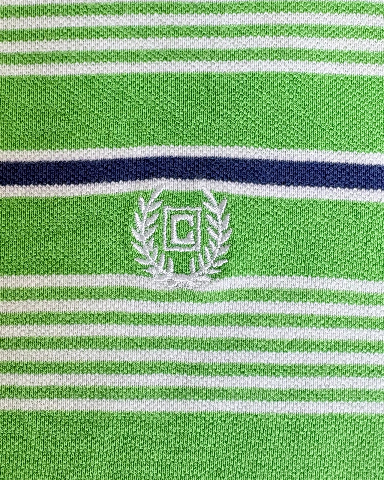 Chaps Ralph Lauren Polo Shirt XL • Preppy • Old Money • Golf • Yacht Club • Striped Green Polo 3
