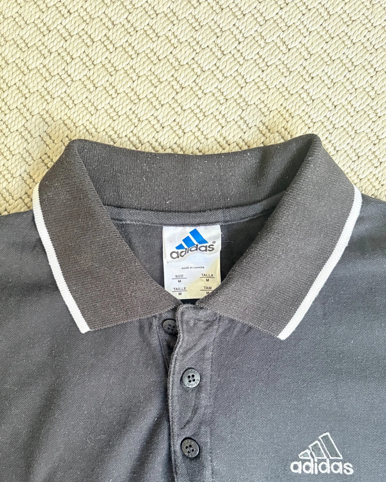 Vintage Adidas Polo Shirt Made in Canada • 100% Cotton • Minimalist • Y2K • Golf • Streetwear 2