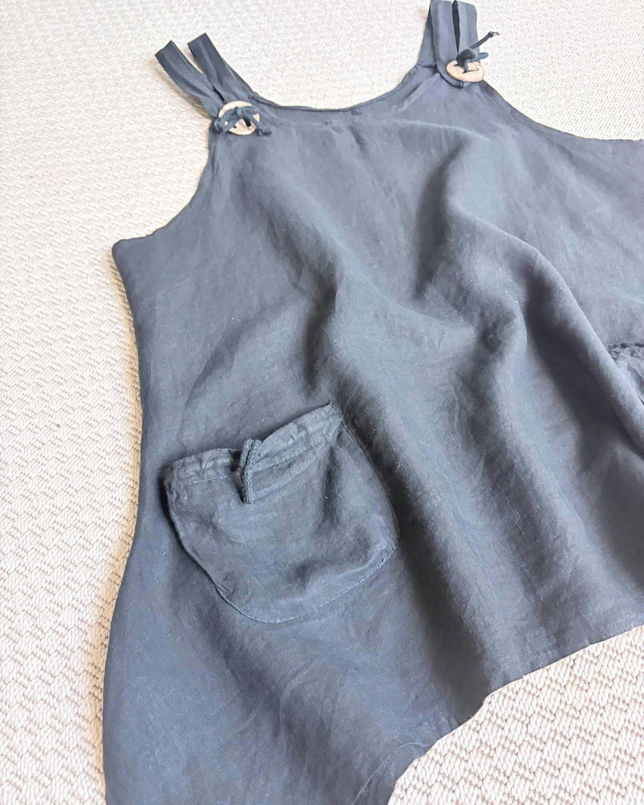 100% Len Tunika XXL • Lagenlook • Coastal Grandma • Boho • Linen Top • Capsule Wardrobe 2