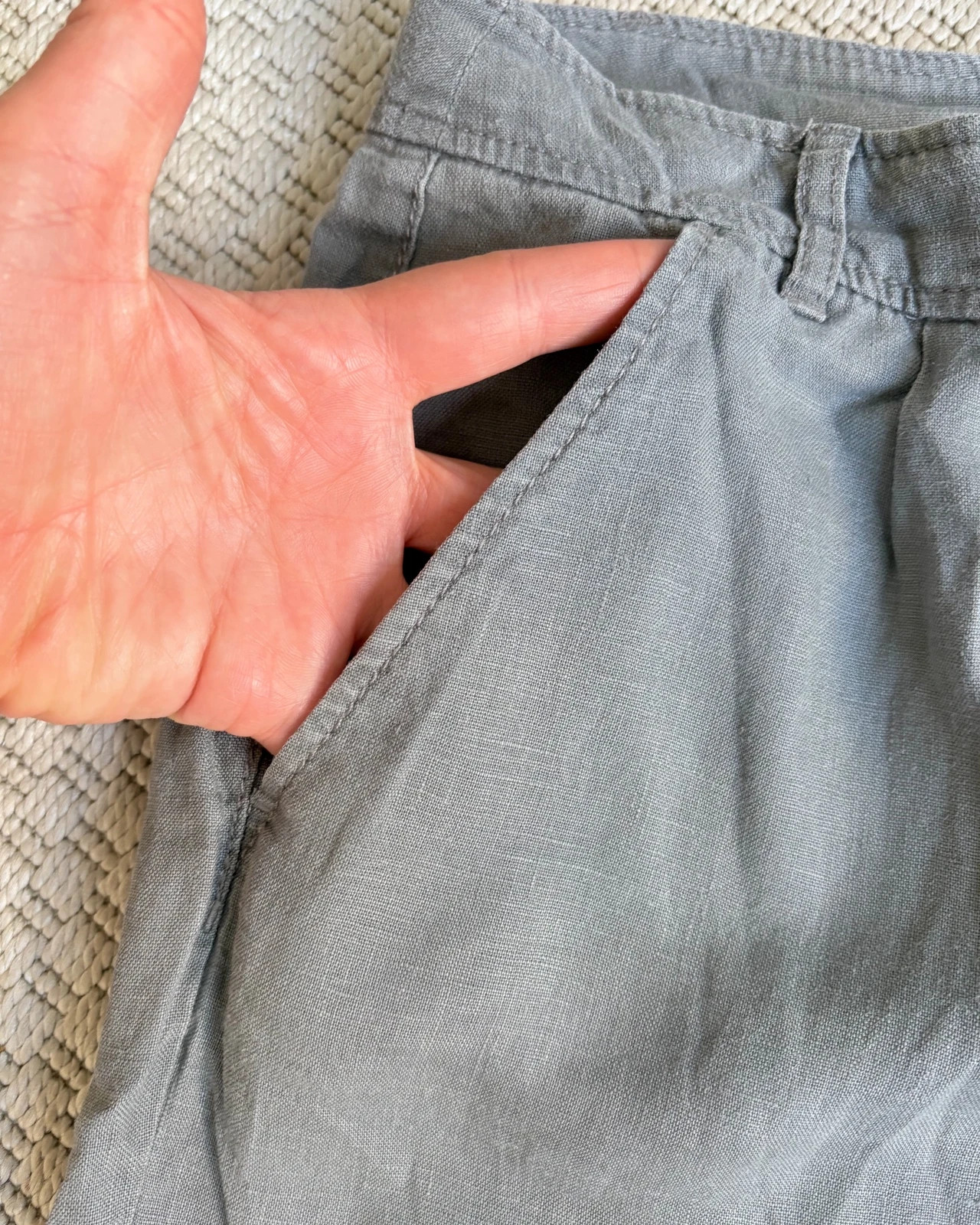 Lenkeverék Szürke Bermuda Rövidnadrág • Capsule Wardrobe • Old Money • Minimalist • Quiet Luxury 3