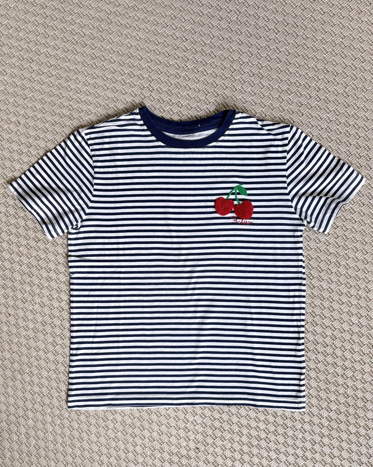 H&M Cherry Breton T-Shirt • Nautical • French Girl • Cotton • 134/140 1