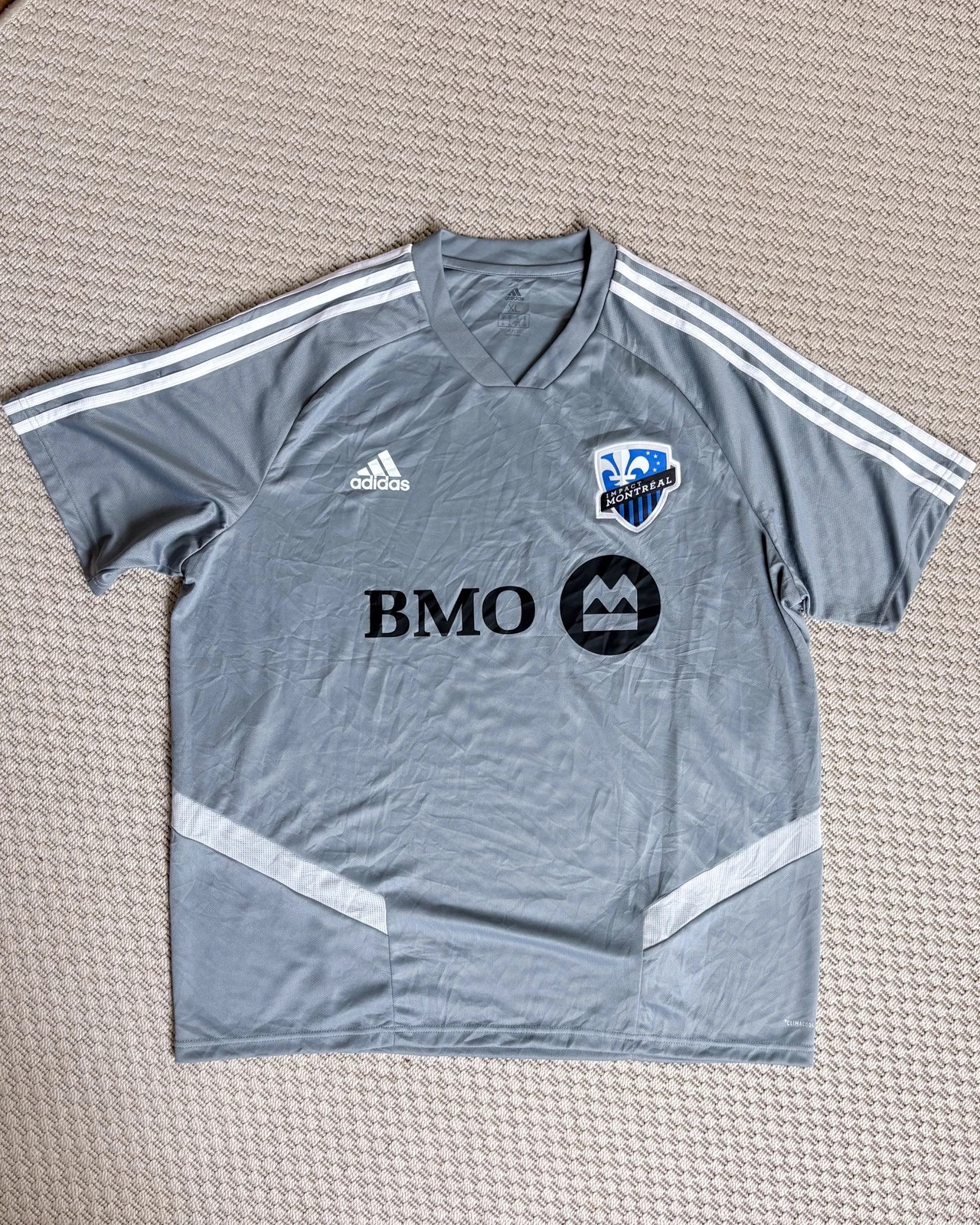 adidas Impact Montréal XL szürke MLS focimez footballcore soccer jersey ClimaCool 1