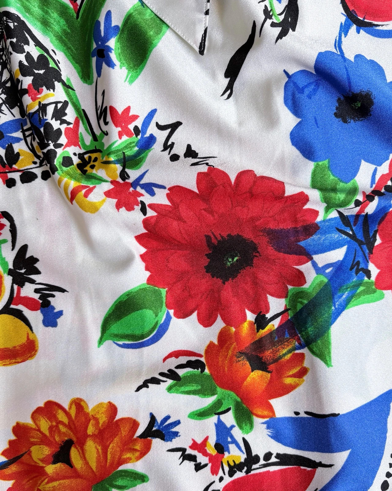 Vintage floral lapszoknya S/M • resort boho satin wrap skirt 4