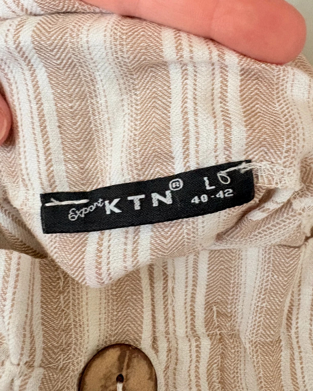 KTN Sport lenkeverék paperbag szoknya L beige coastal old money 3
