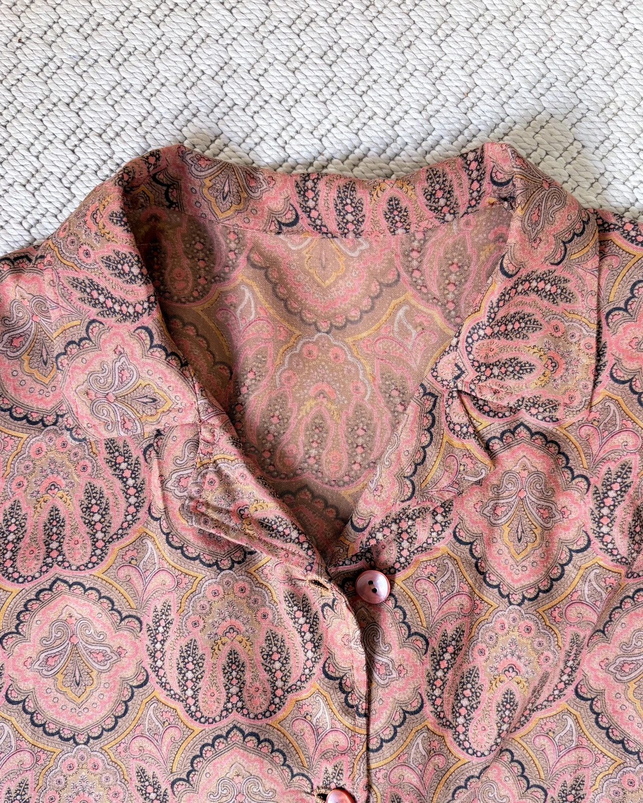 Vintage paisley pamut ing L • boho resort 90s retro cotton shirt 3