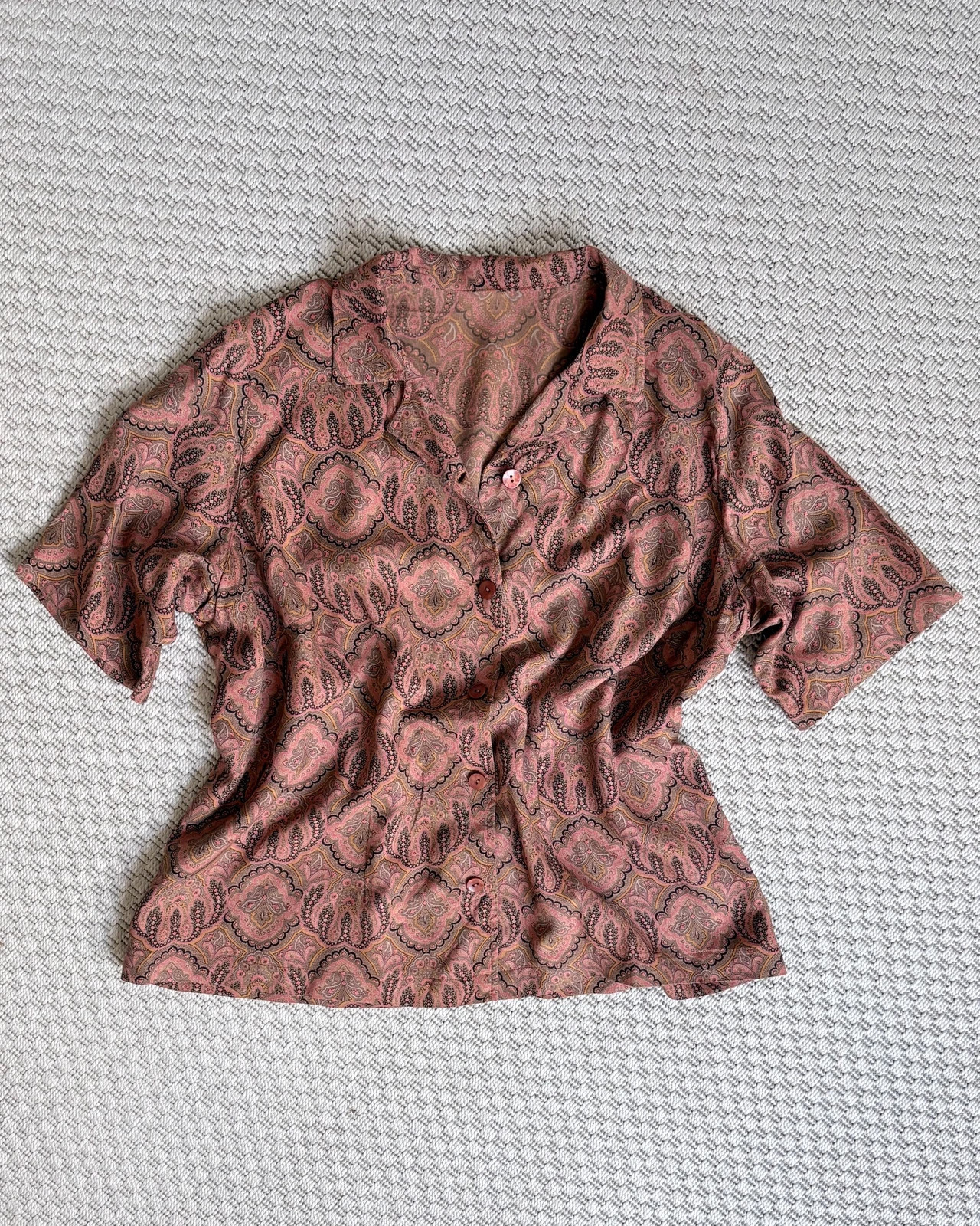 Vintage paisley pamut ing L • boho resort 90s retro cotton shirt 1