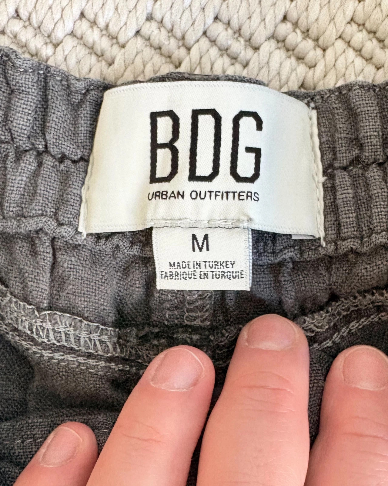 BDG Urban Outfitters 100% len cargo nadrág | utility coastal streetwear 4