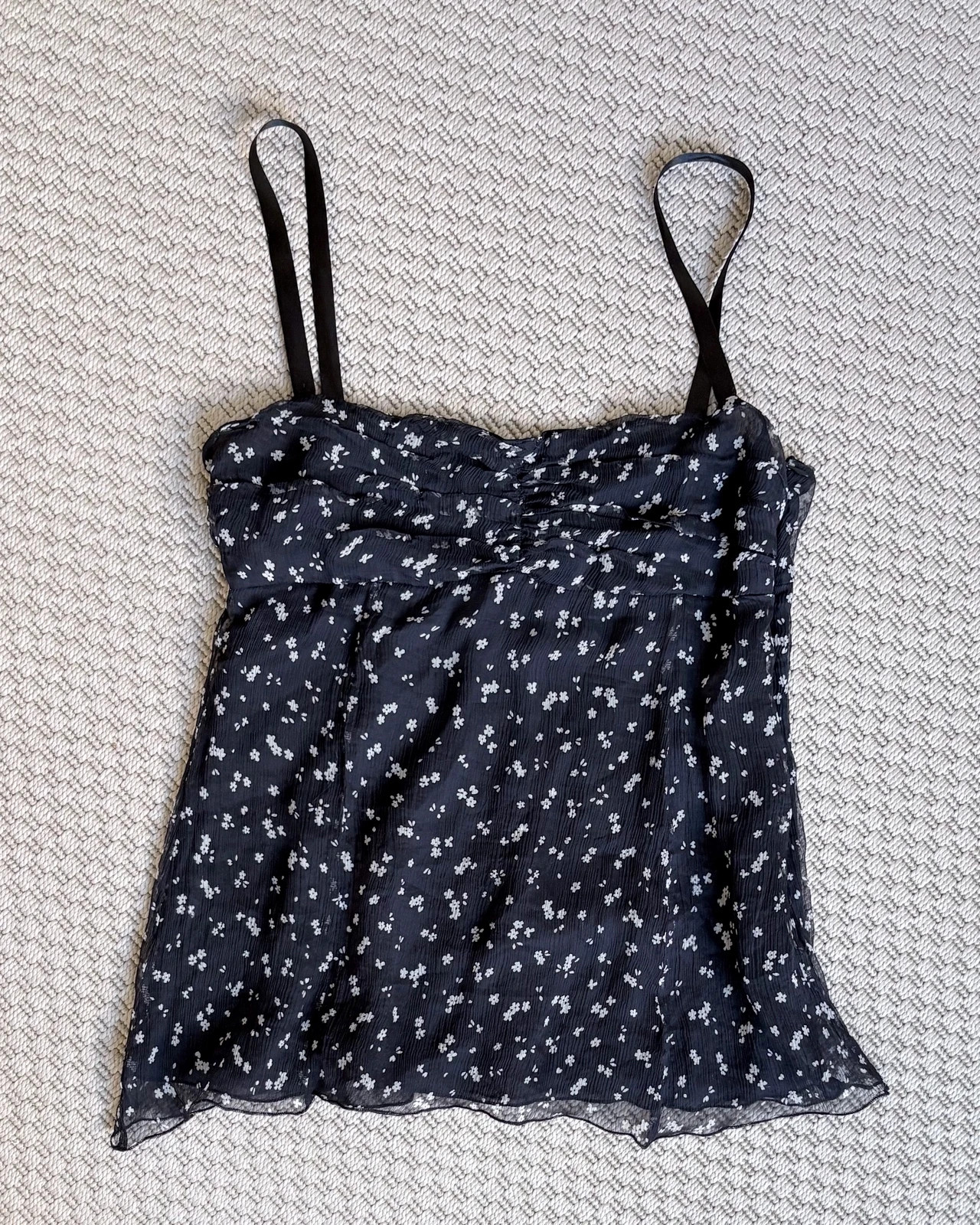 Pennyblack vintage Y2K 100% silk floral cami top | coquette selyem top occasionwear 1