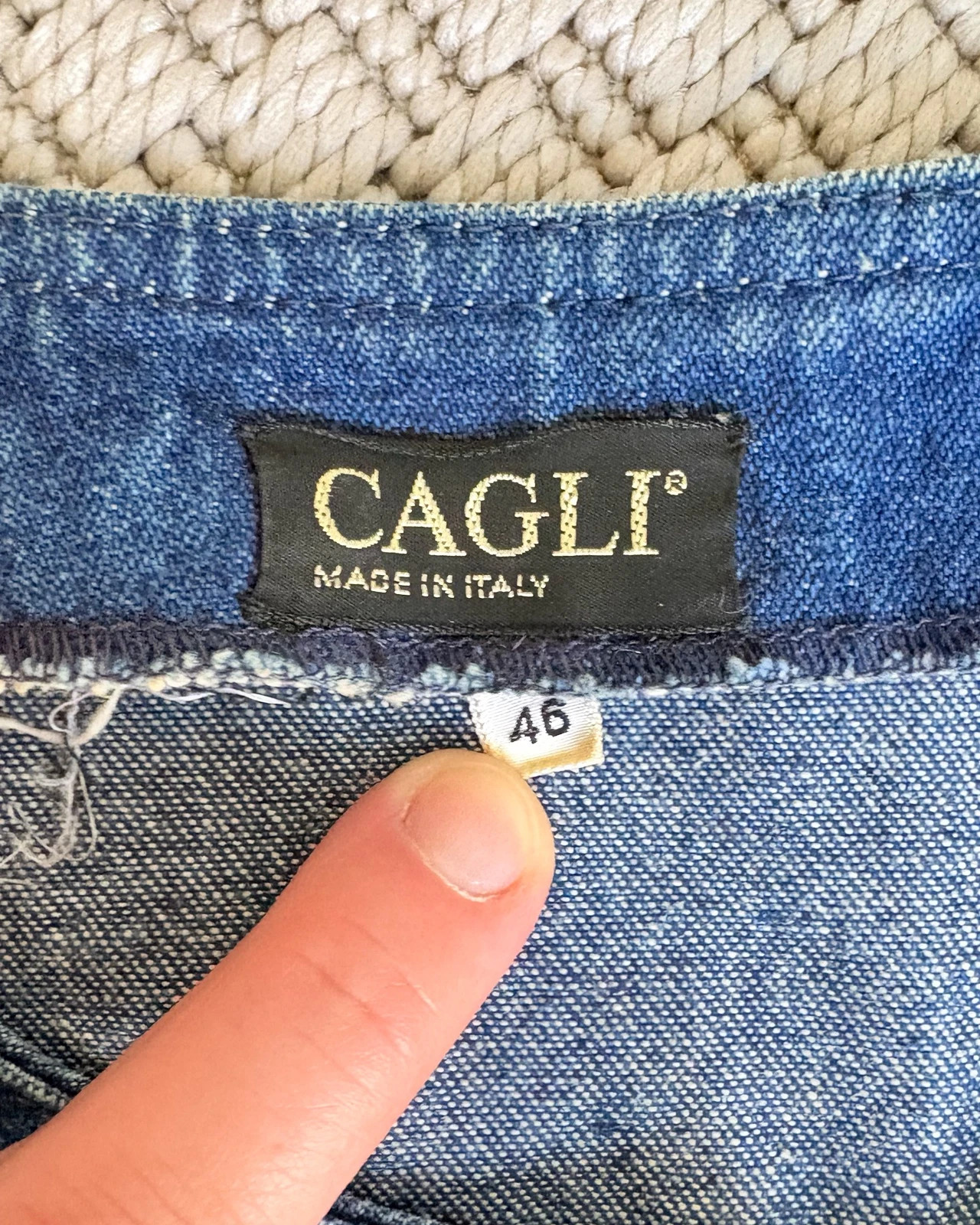 Vintage Cagli denim dress 90s utility chic capsule Made in Italy 3