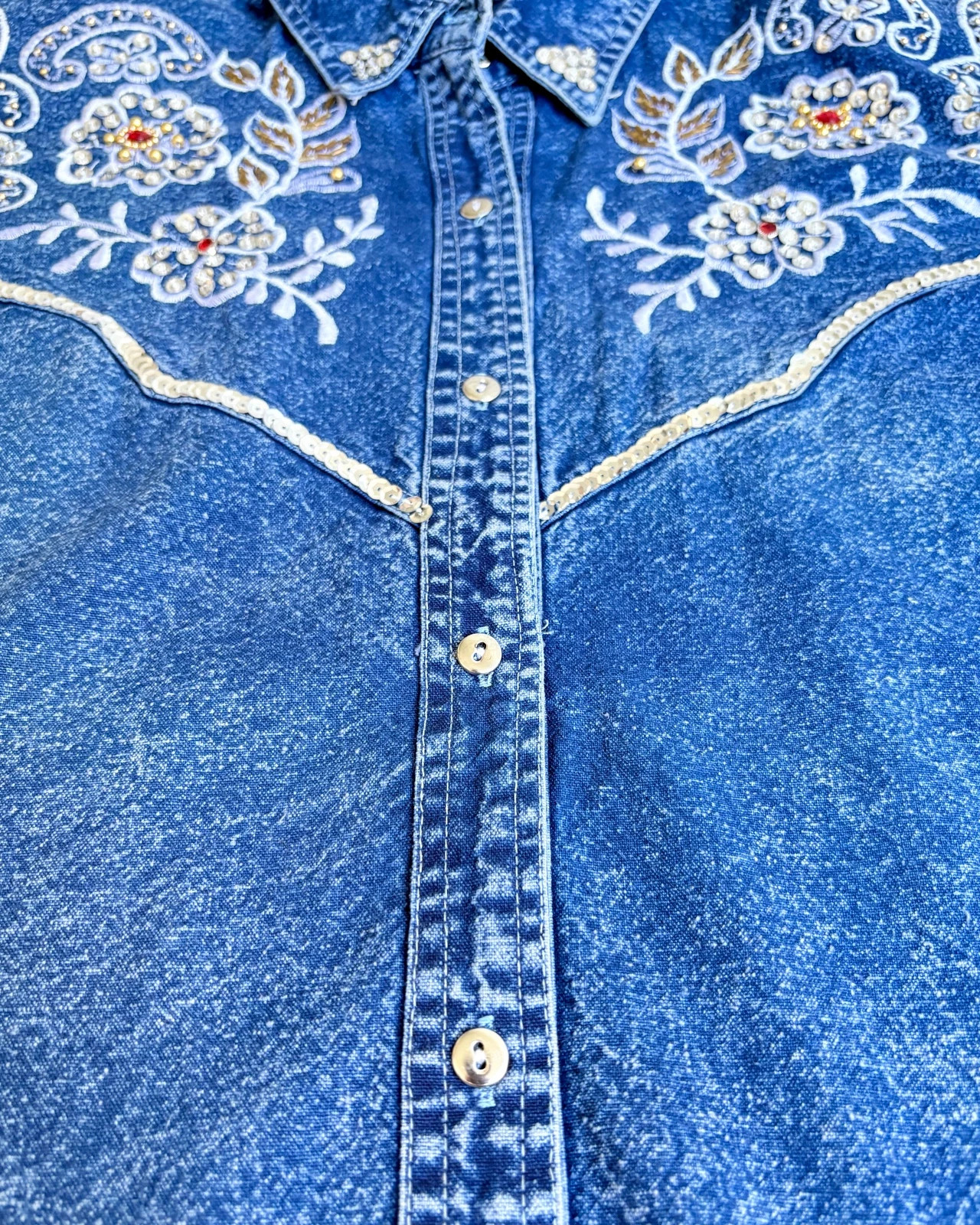 Vintage Tarado denim shirt western cowboycore boho 100% cotton 2