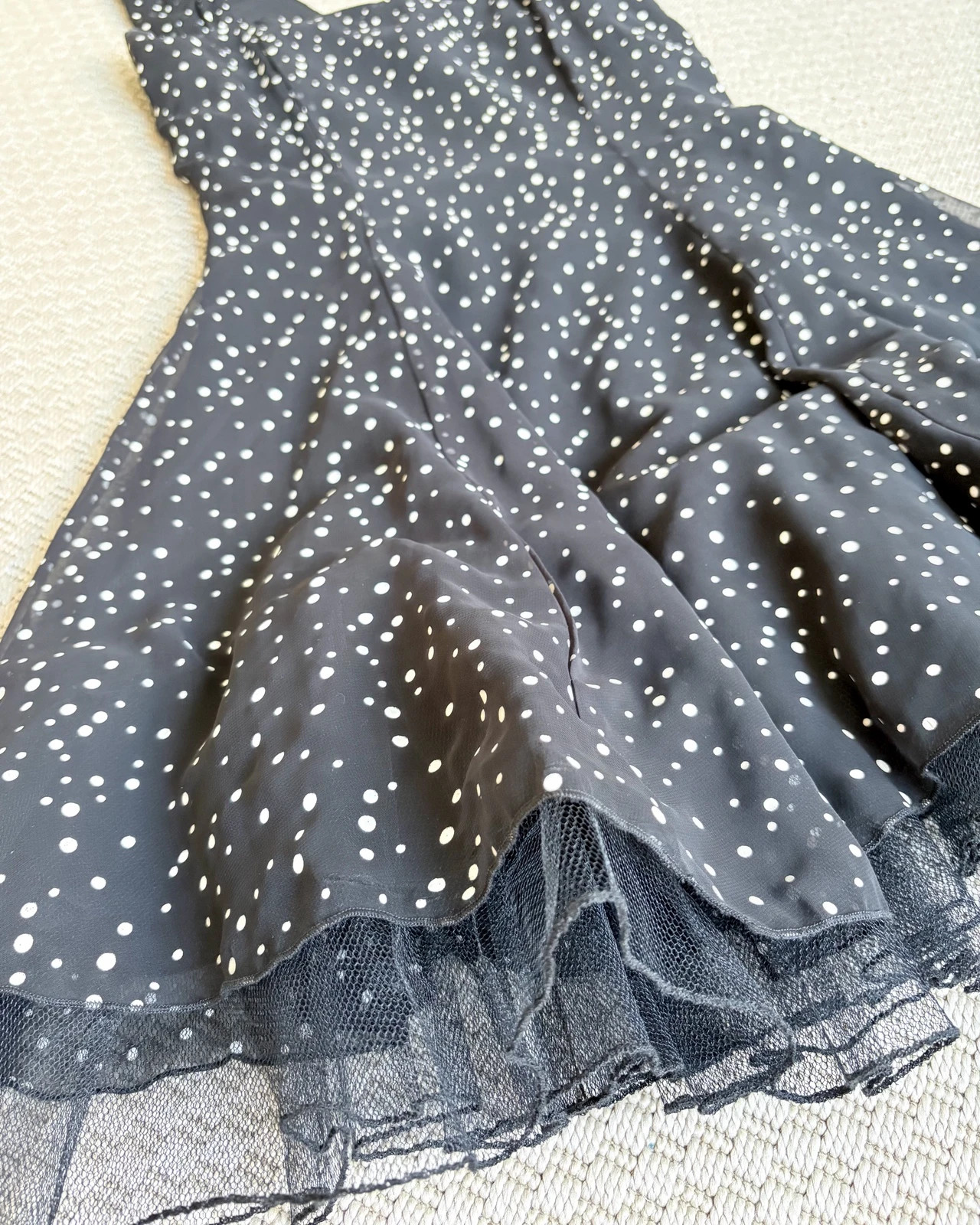 Vintage Yessica 36 polka dot party dress coquette rockabilly occasionwear 2