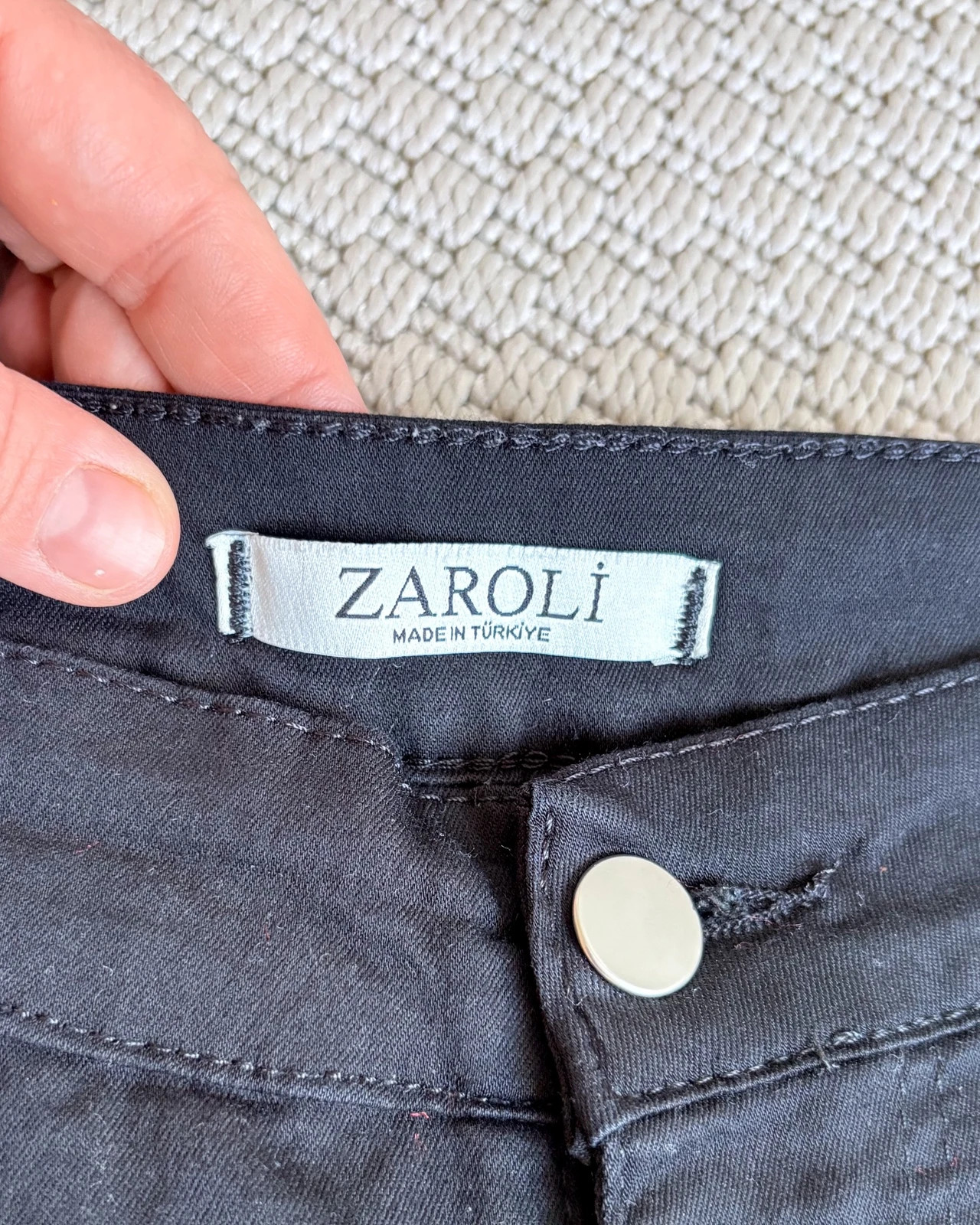 Zaroli M fekete stretch cotton skinny pants summer capsule smart casual 3