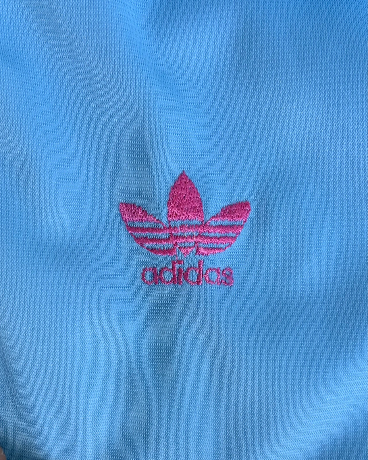 Vintage Adidas Ventex 80s track jacket pink blue Trefoil rare Y2K 2