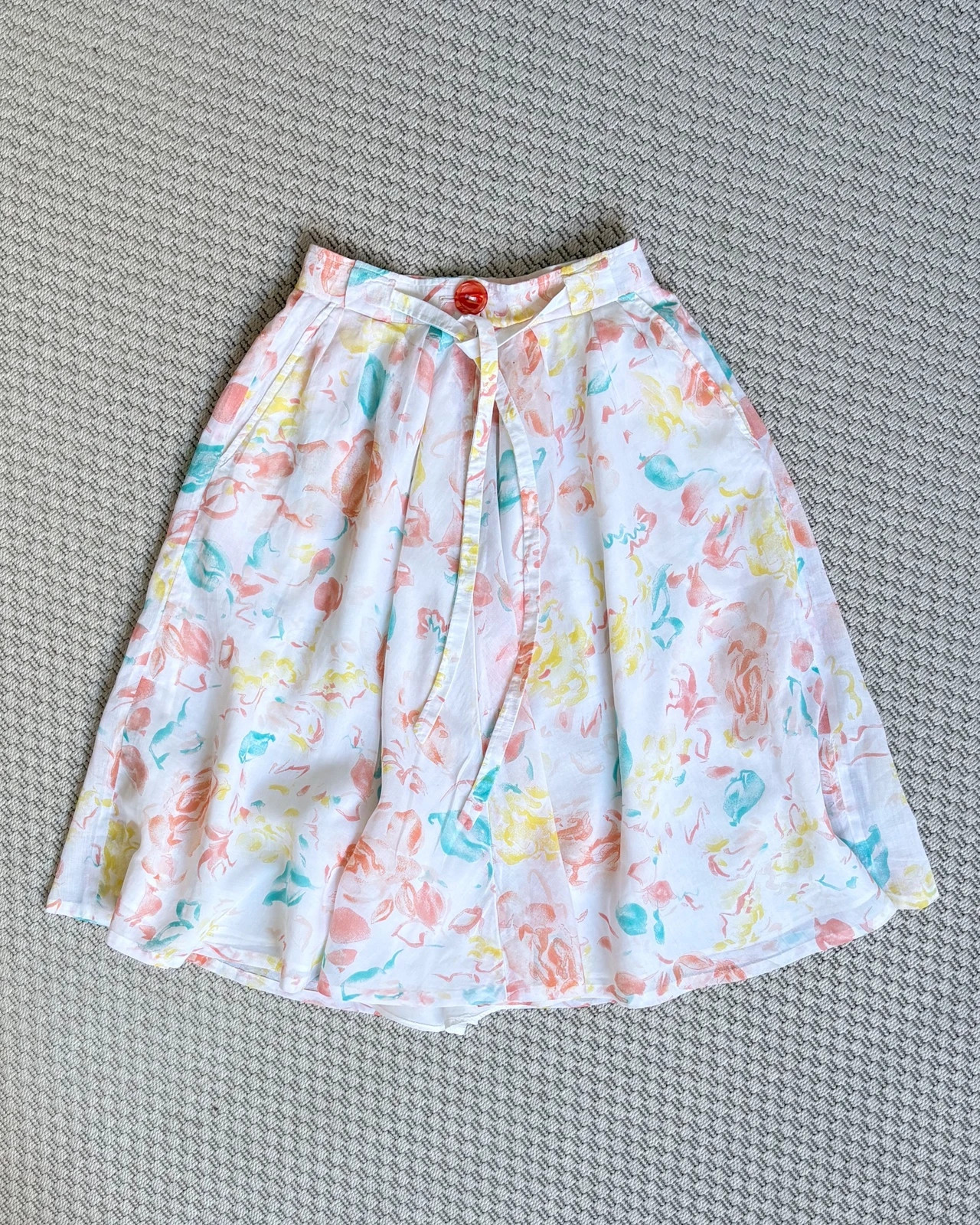 Vintage XS/S pamut cotton floral skirt cottagecore boho occasionwear 1