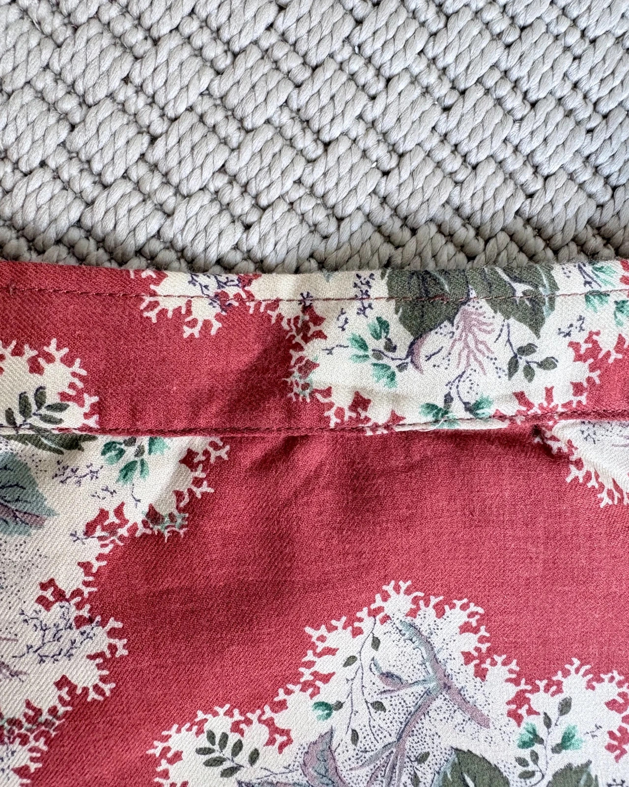 Vintage S piros floral szoknya cottagecore boho capsule occasionwear 3