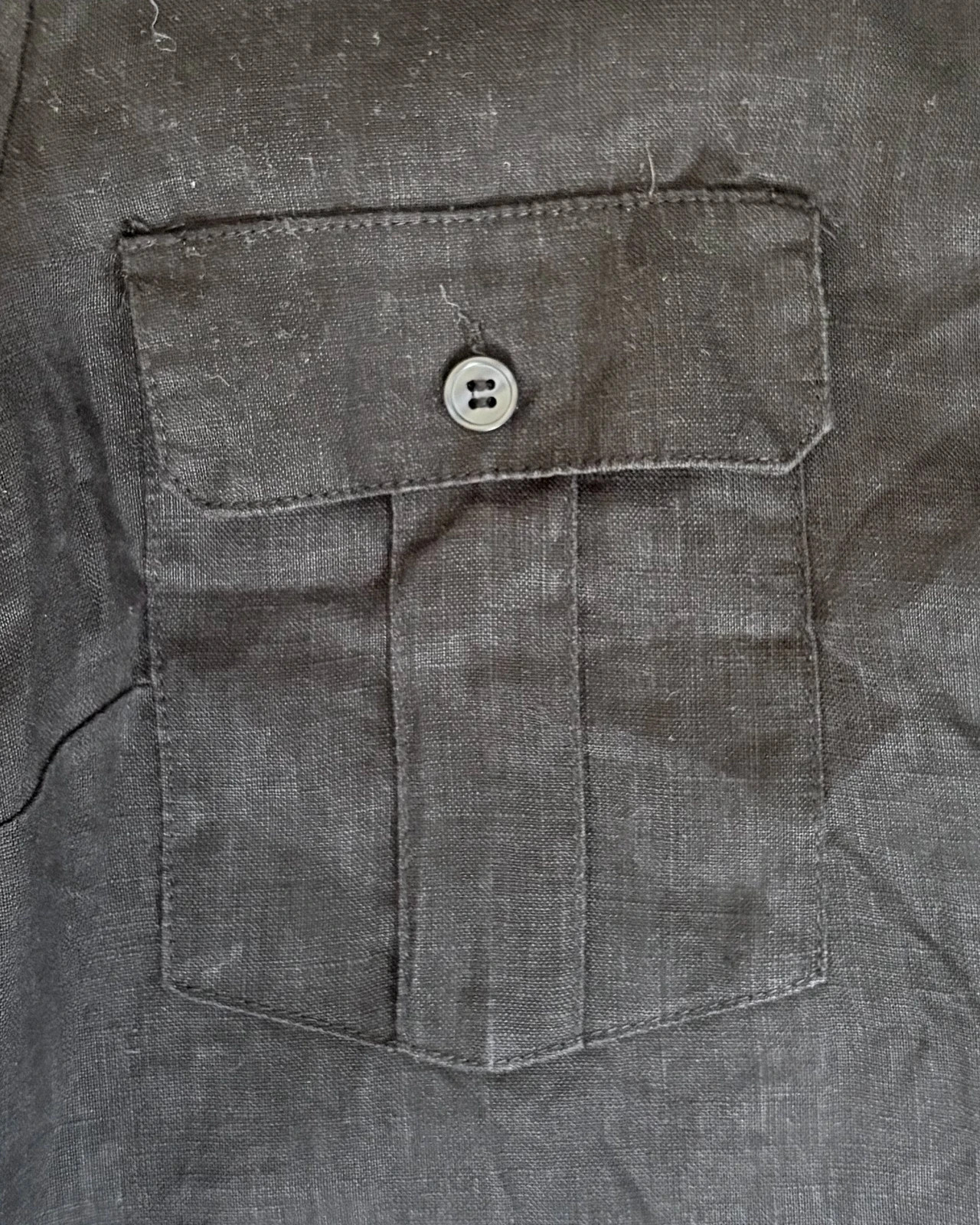 H&M black linen shirt EU 40 | minimalist resort utility style 2