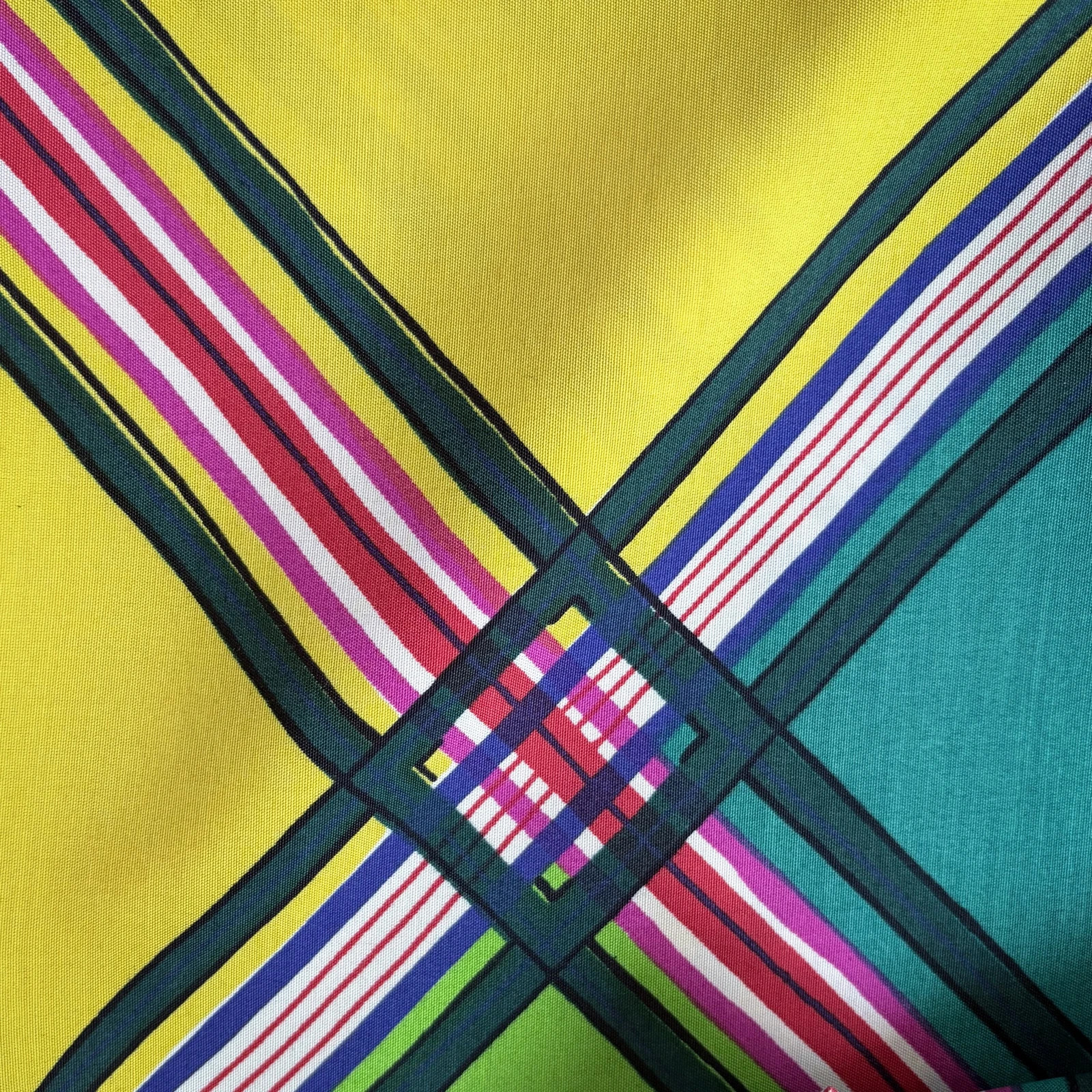 Vintage 80s 90s olasz mintás magas derekú nadrág XS/S statement retro tapered maximalist style 3