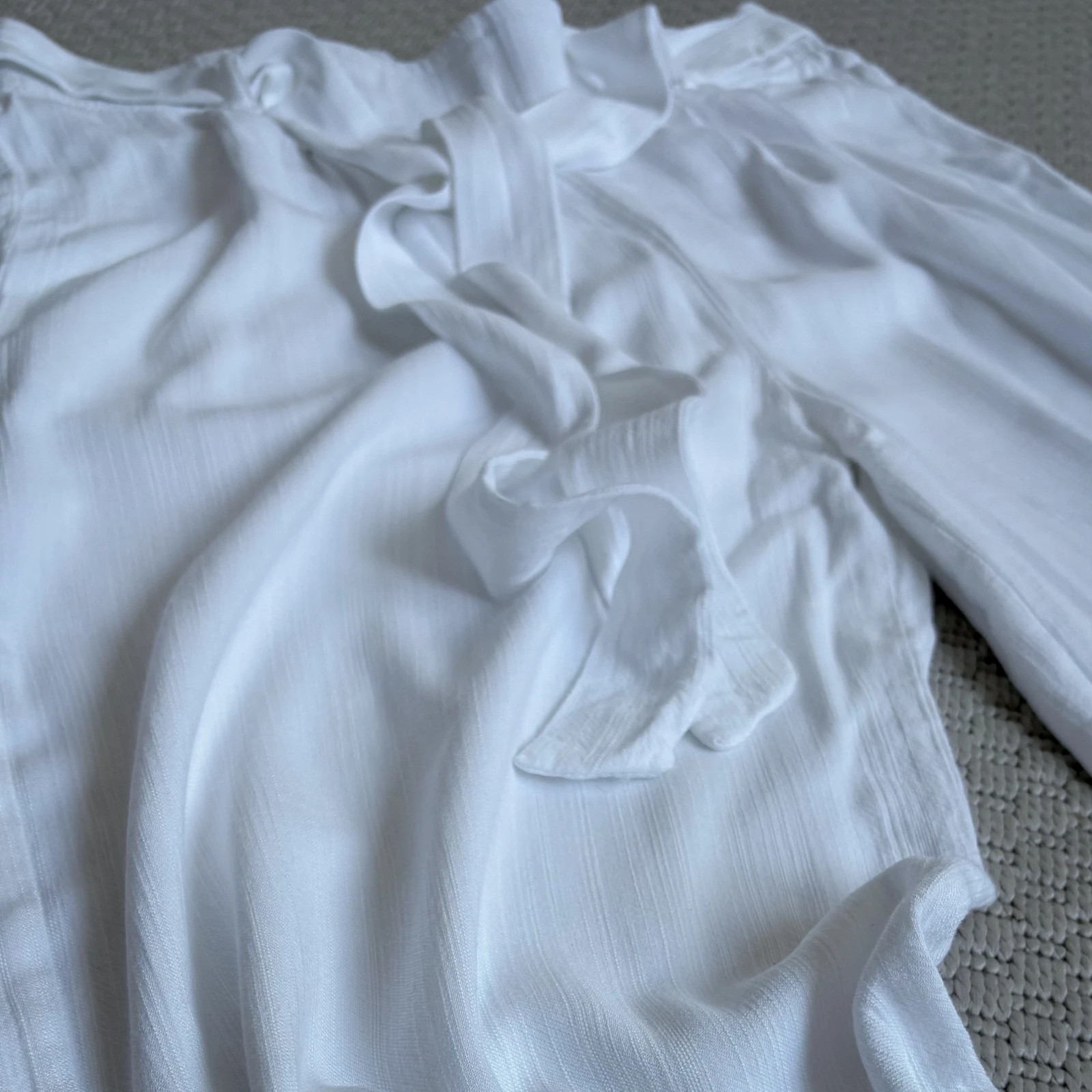 Fehér culotte nadrág • M/L • gumis derekú • nyári palazzo • coastal chic 2