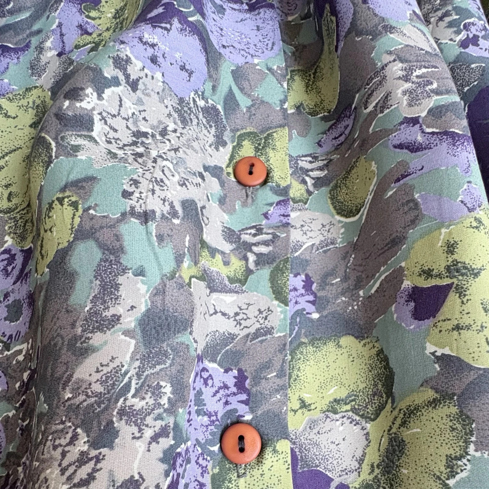 Vintage virágmintás midi szoknya • M/L • pamut • magas derekú • cottagecore • 80s 90s 2