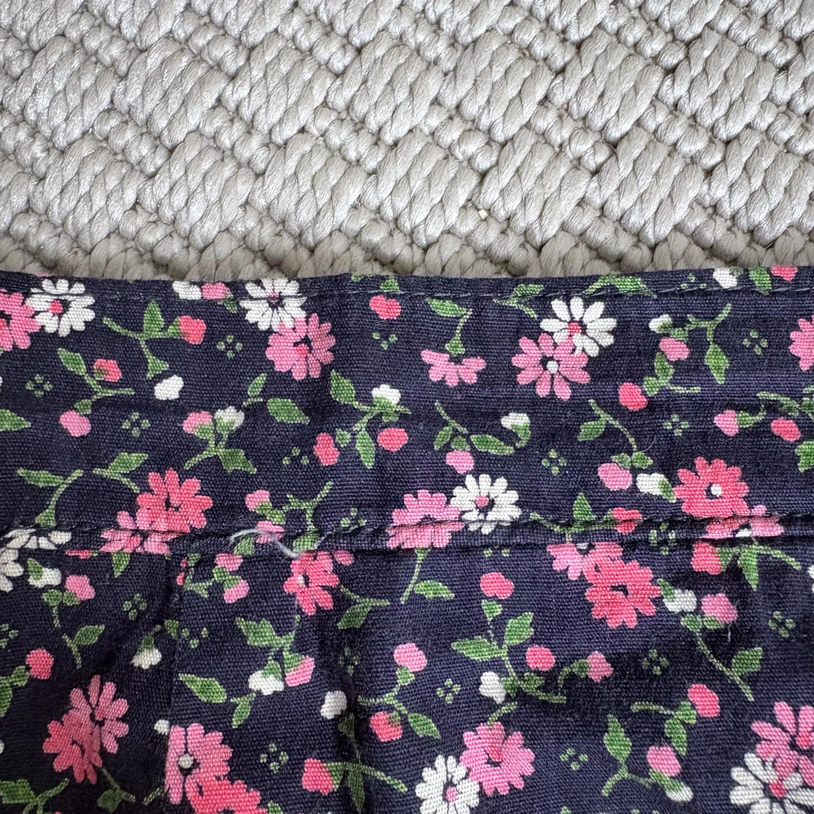 Vintage virágmintás pamut midi szoknya M • cottagecore romantic • floral skirt 4