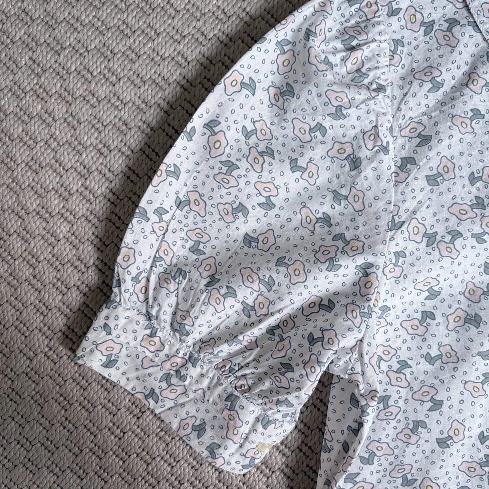Vintage 90s Naj Oleari virágmintás pamut blúz M/L • Made in Italy• cottagecore romantic 3