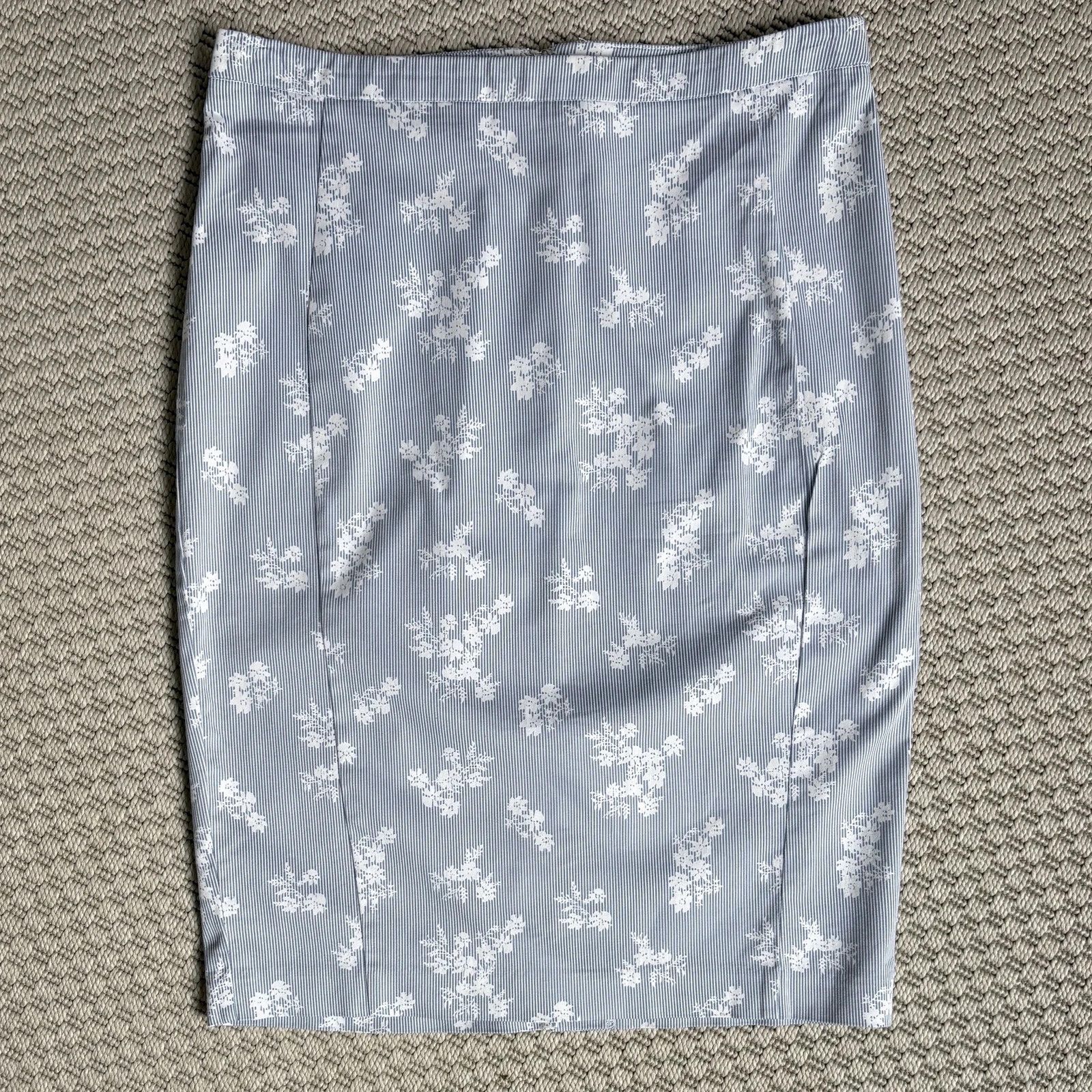 Orsay csíkos virágmintás ceruzaszoknya 38 • cotton pencil skirt • old money summer 1