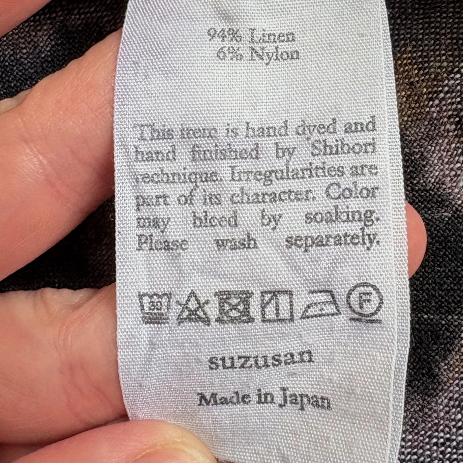 Suzusan Shibori Linen Shirt M | Made in Japan | SS23 Cycle | Japanese Designer | Artisan Linen Shirt 3