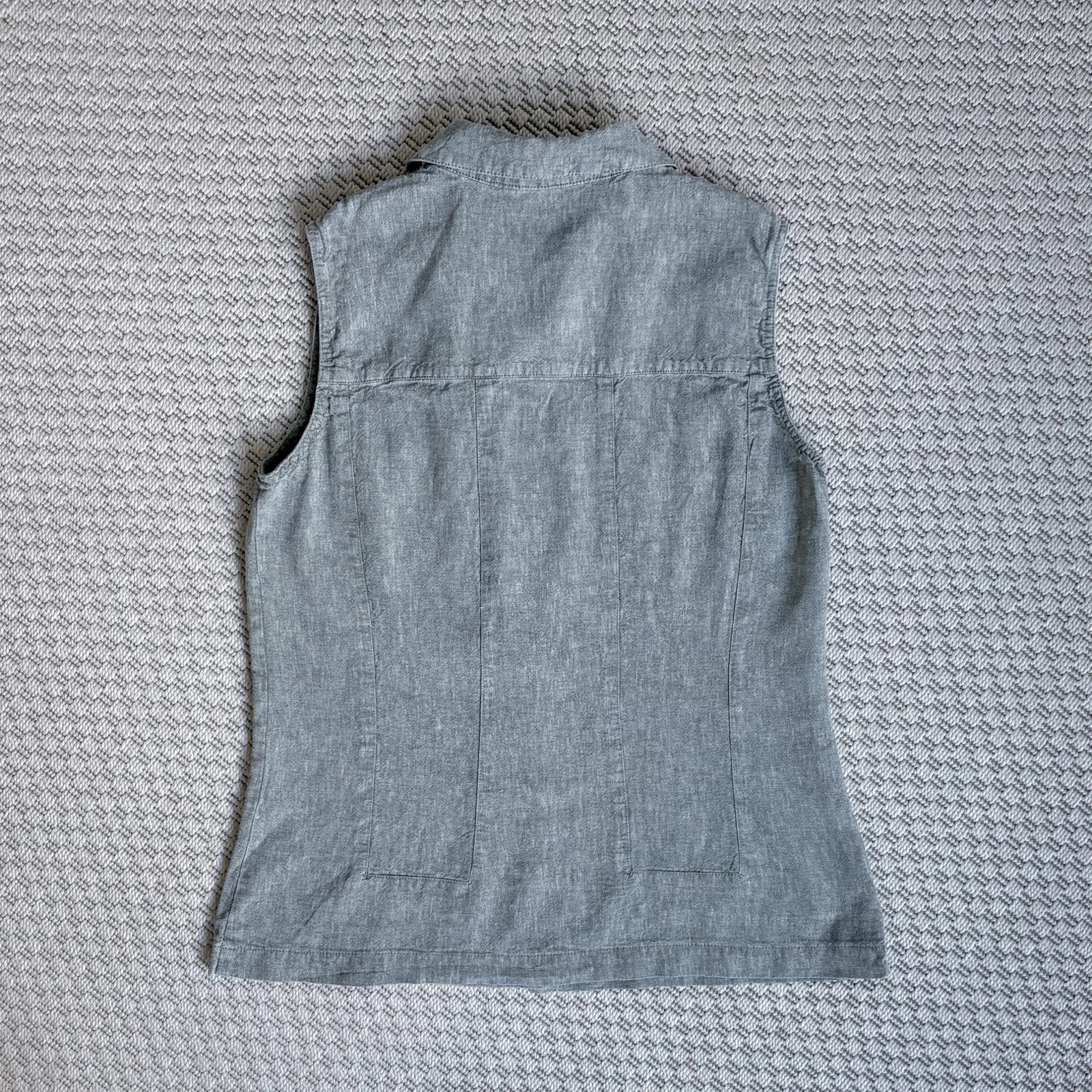 Vintage lenkeverék ingmellény • M • 90s utility old money coastal grandmother basic capsule 3
