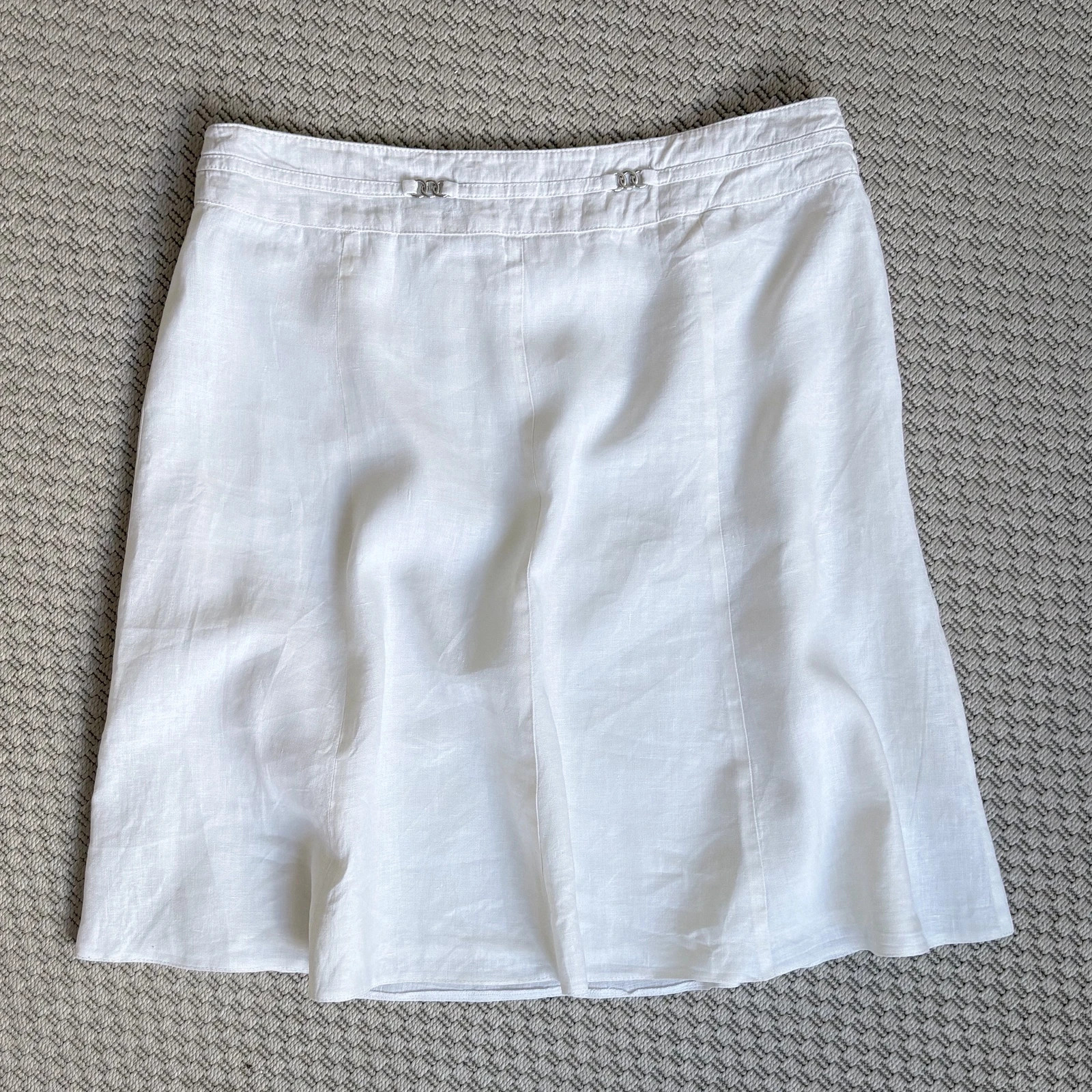 Fehér len szoknya • XL• old money summer coastal 1