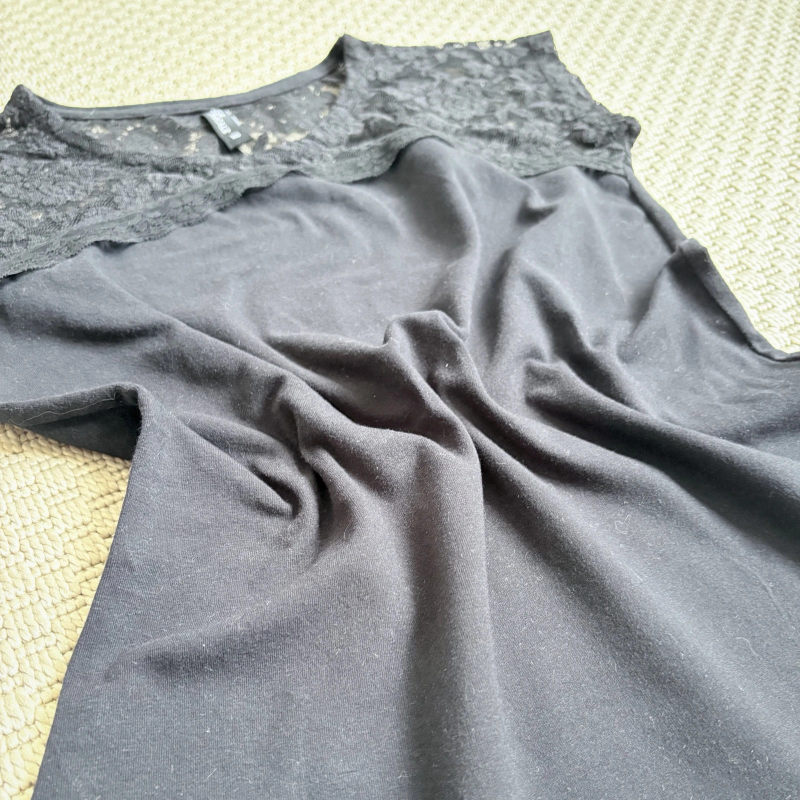 Fekete csipkés felső • XS • feminine festival basic romantic smart casual everyday rock chic 2