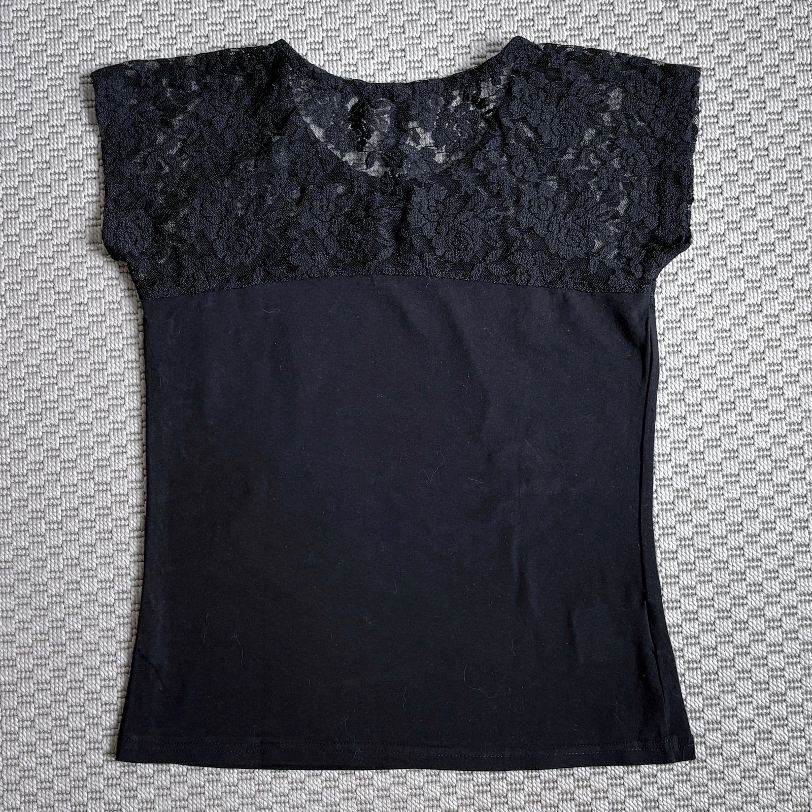 Fekete csipkés felső • XS • feminine festival basic romantic smart casual everyday rock chic 4