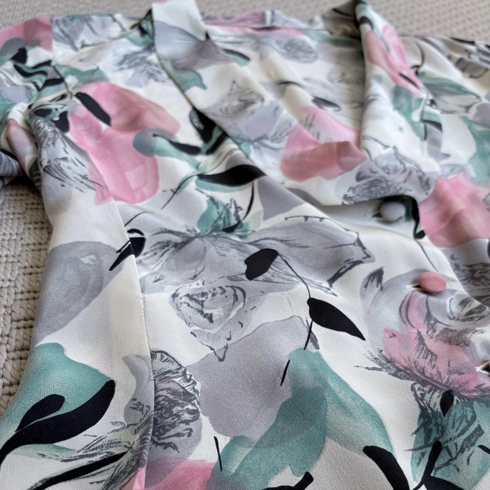 Vintage selyem blúz • 44 • early 90s romantic feminine floral soft tailoring occassion 2