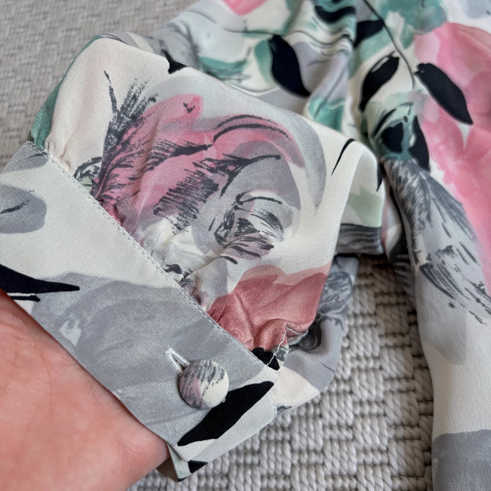 Vintage selyem blúz • 44 • early 90s romantic feminine floral soft tailoring occassion 4