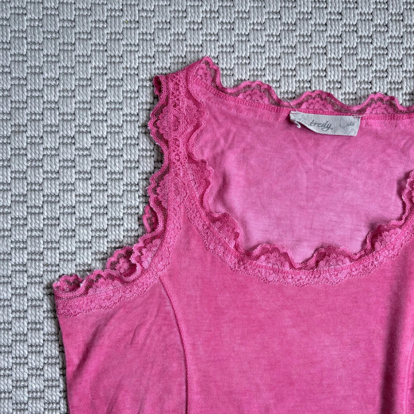 Y2K csipkés hosszított top • S/M • coquette vibe 4