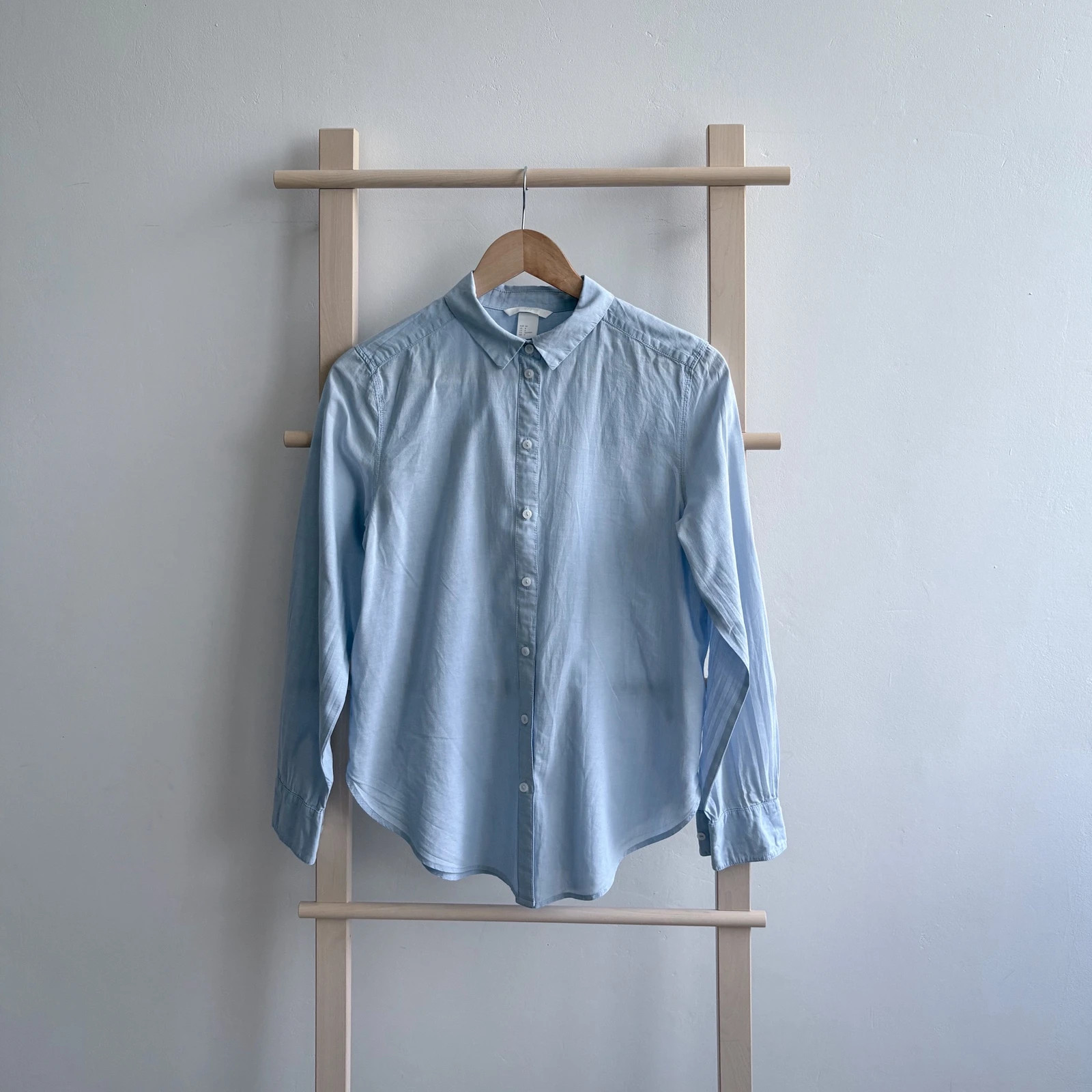 Klasszikus kék pamut ing • XS S M • capsule wardrobe 1